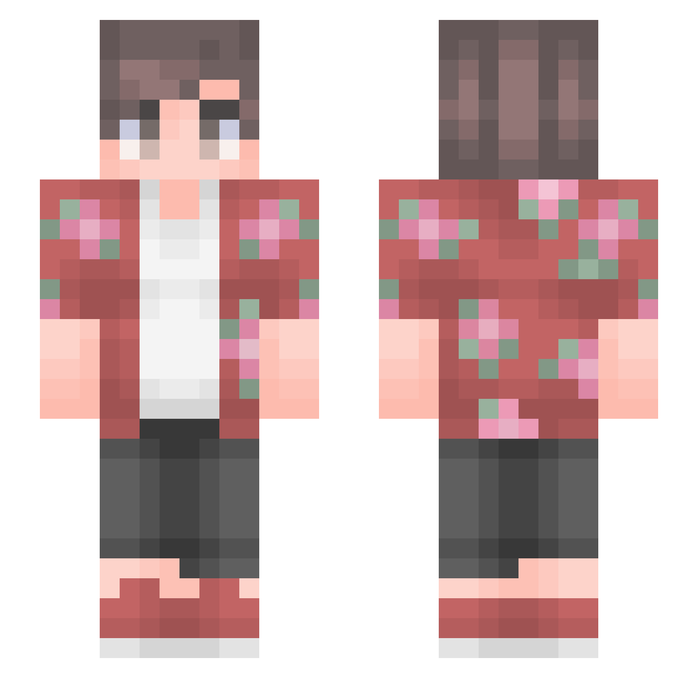 BigSwagFR Minecraft skin, front and back view