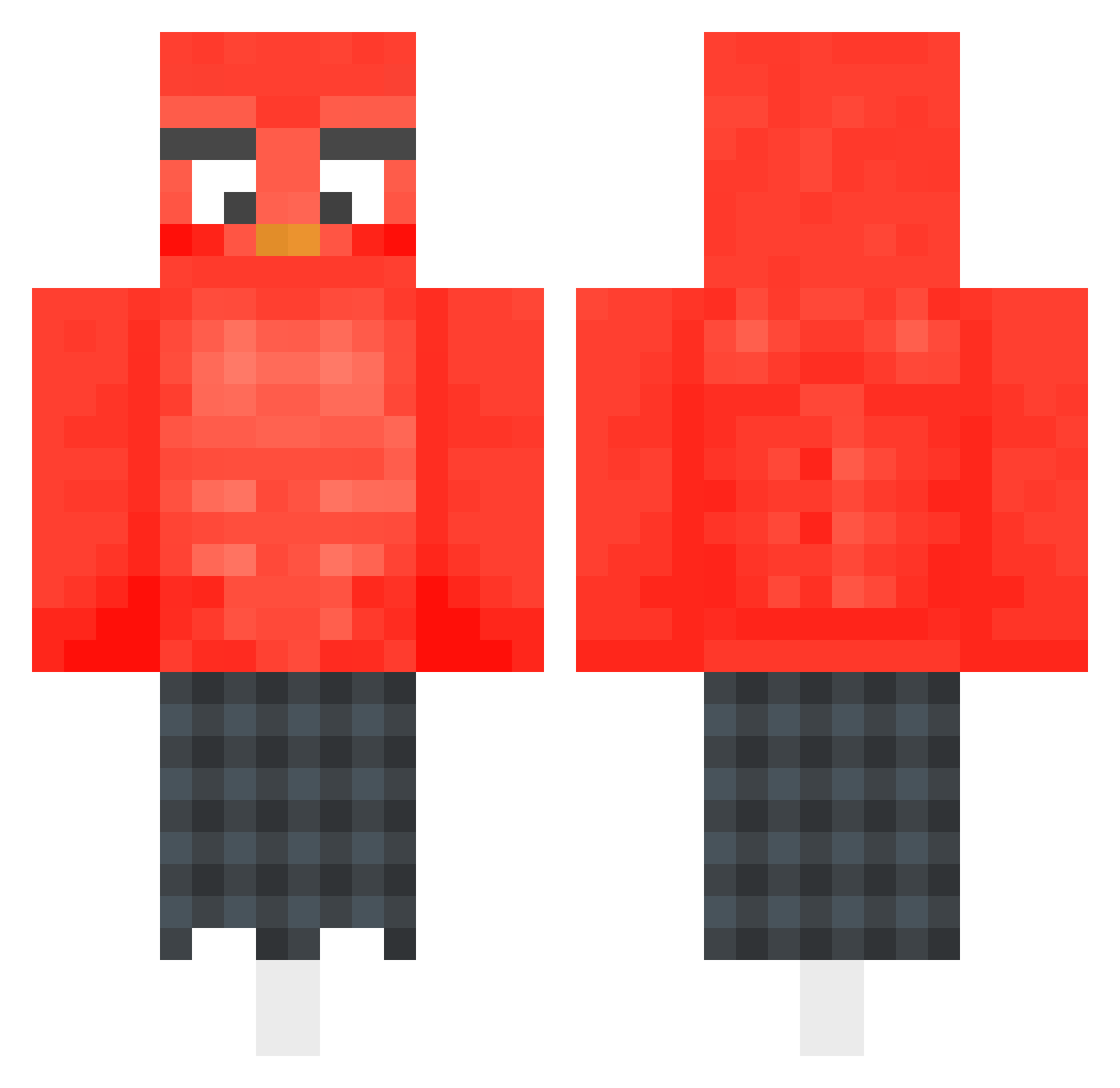 Kamilos200000 Minecraft skin, front and back view