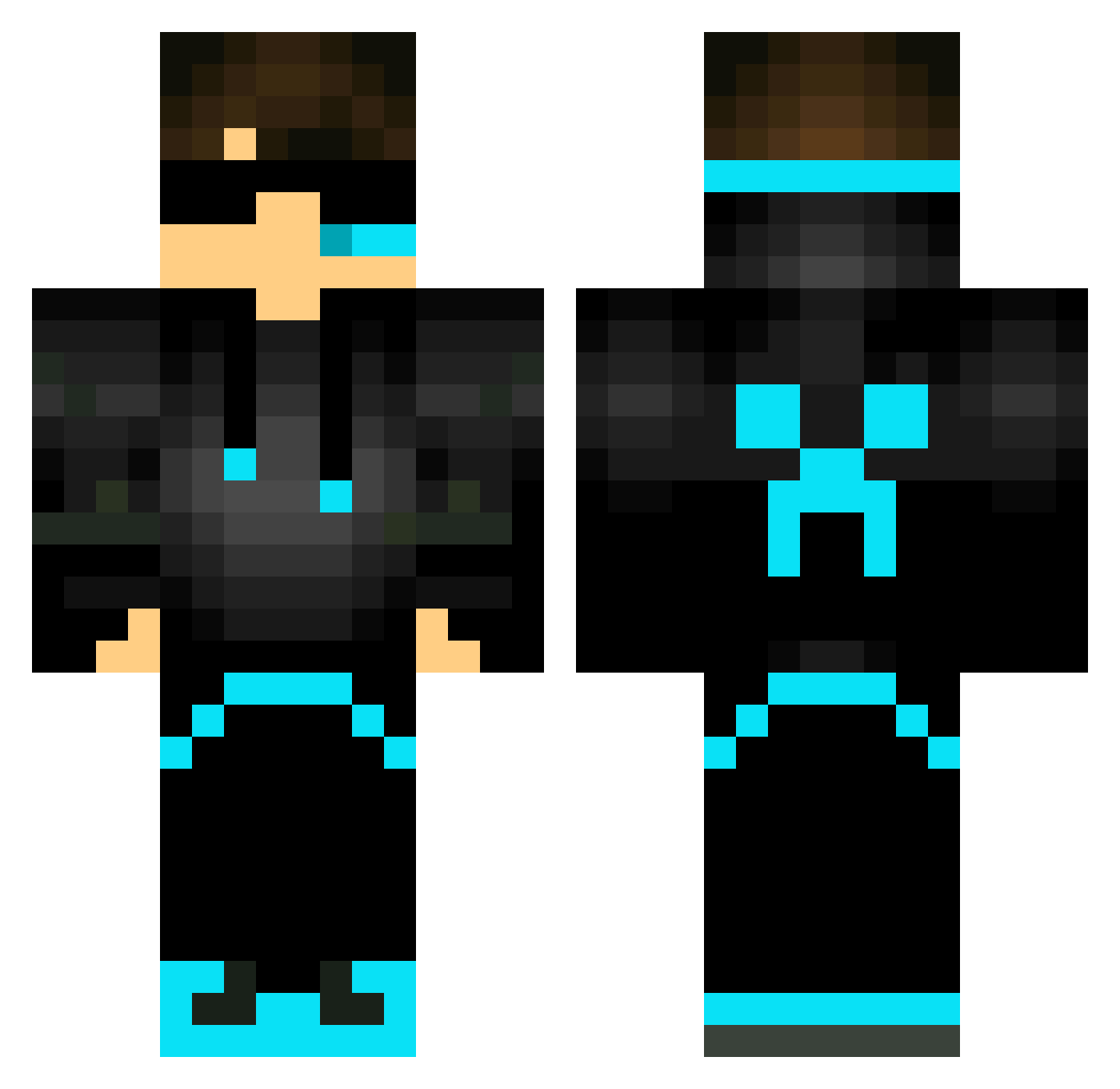 ZORKVH Minecraft skin, front and back view