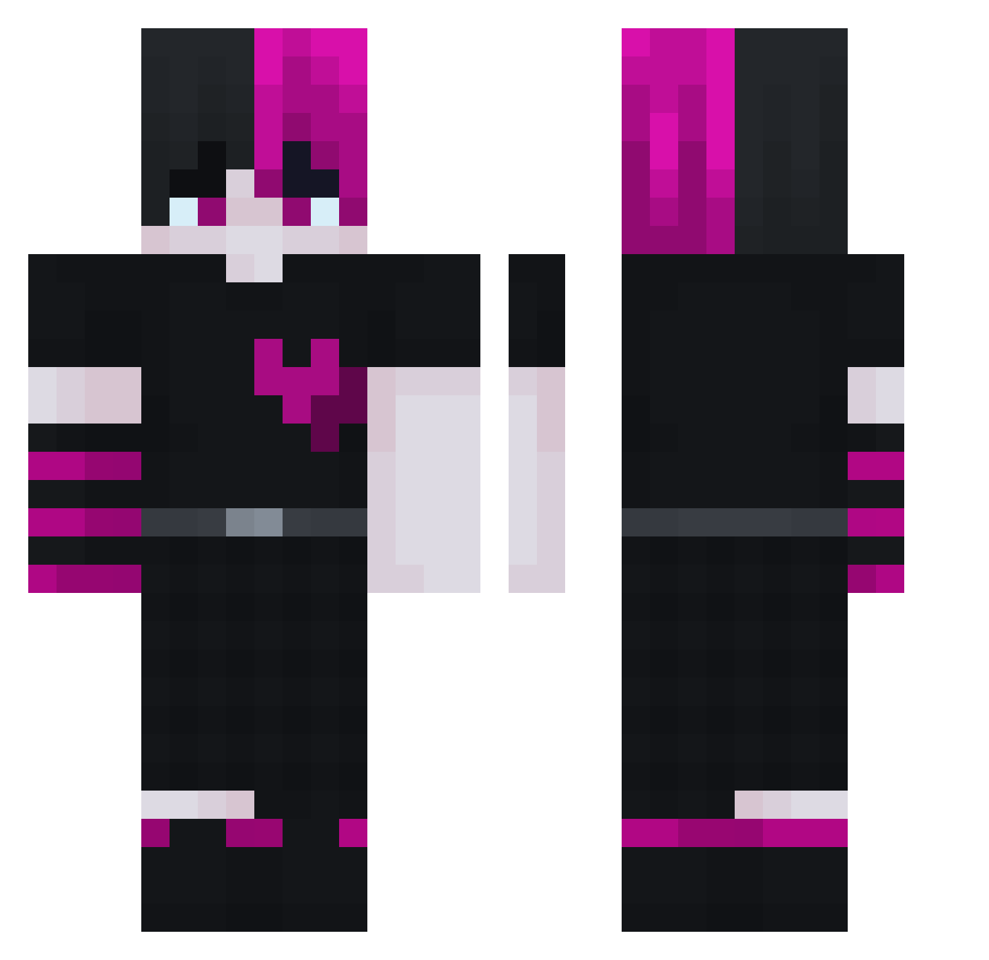 genzxd Minecraft skin, front and back view