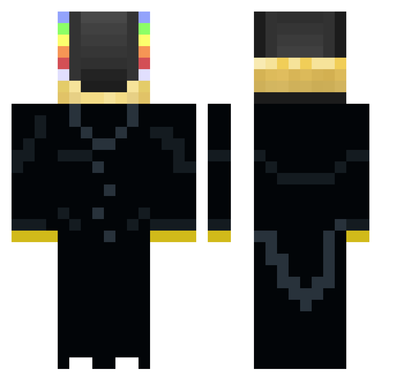 Oweg Minecraft skin, front and back view