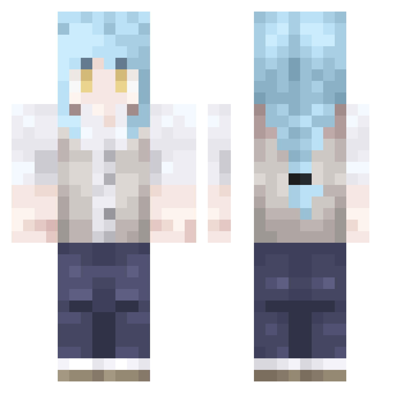 Martin_Braun Minecraft skin, front and back view