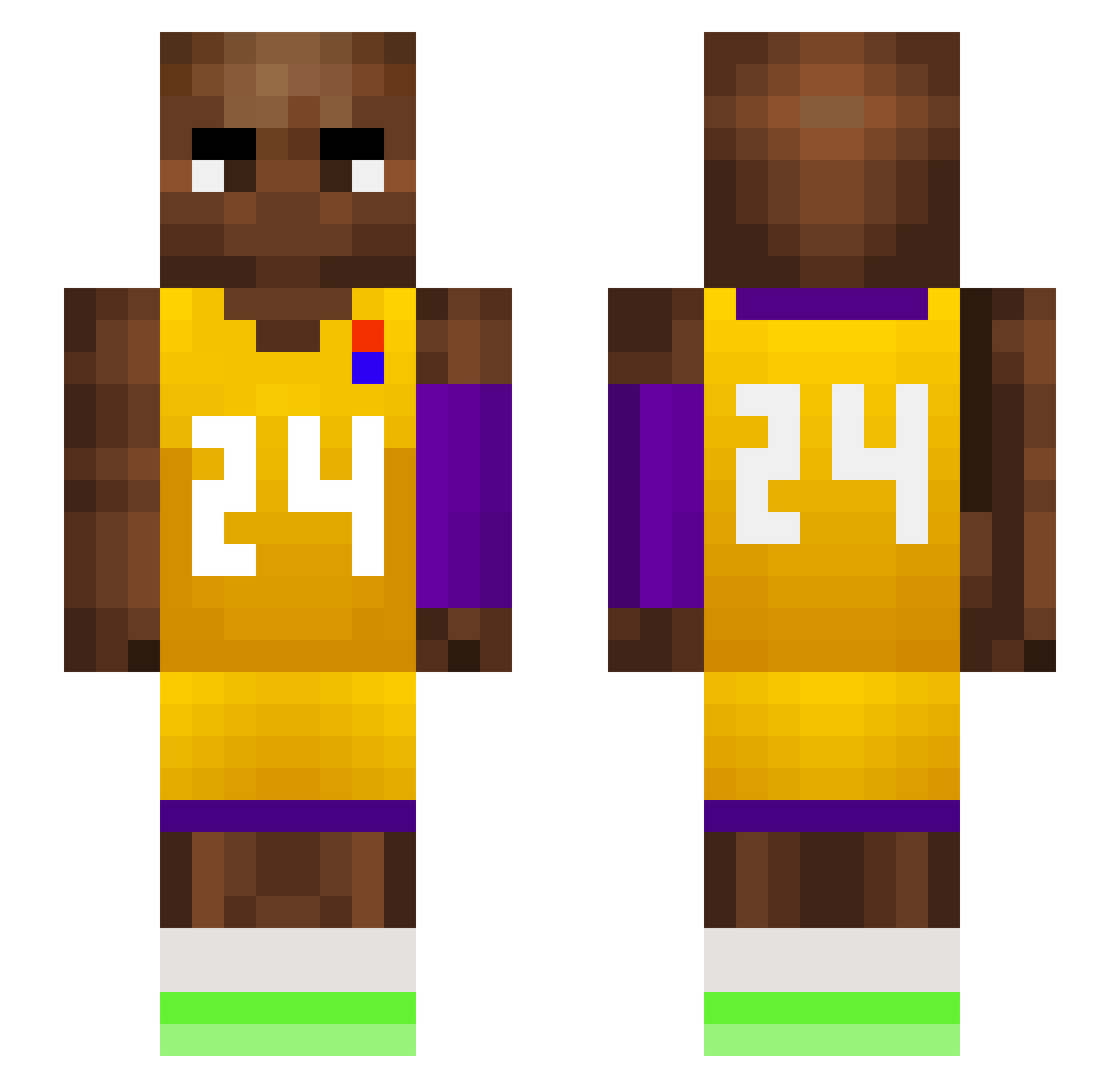 Juani3218 Minecraft skin, front and back view