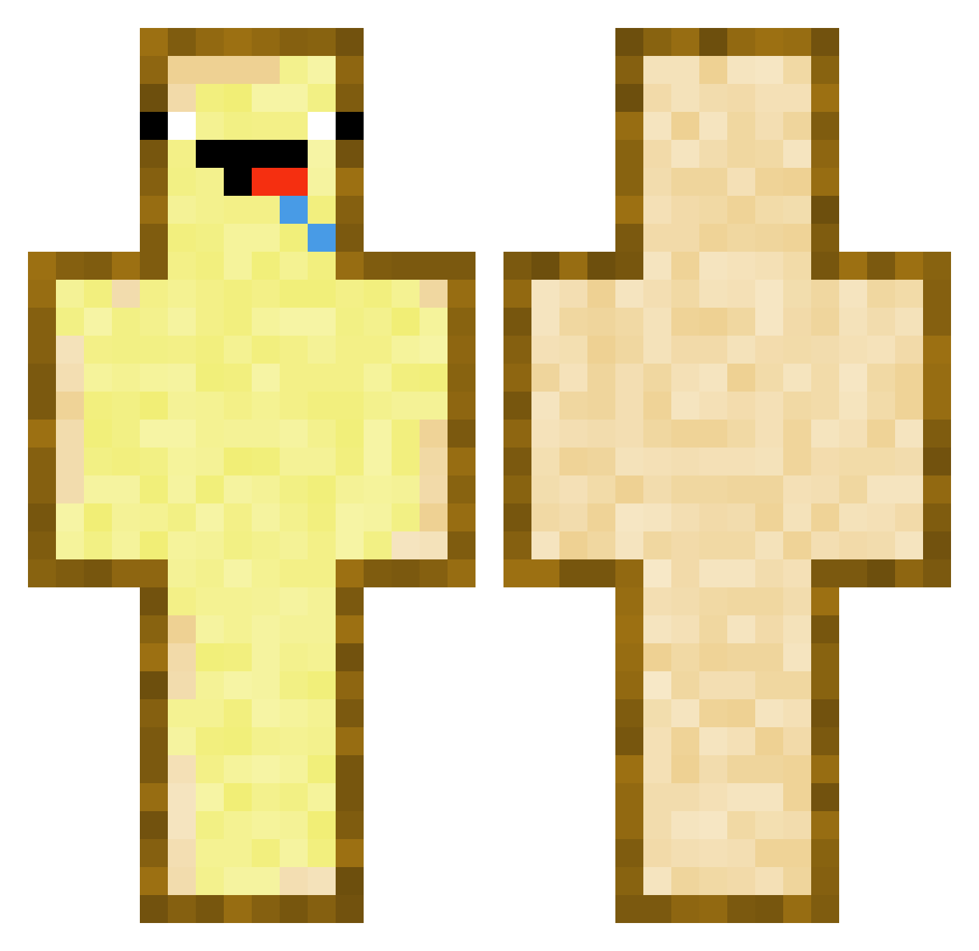 luckyears12 Minecraft skin, front and back view