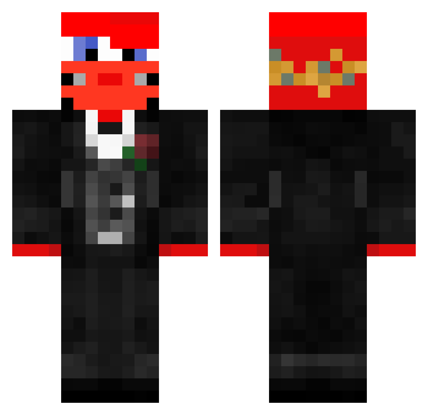 ArkOss01 Minecraft skin, front and back view