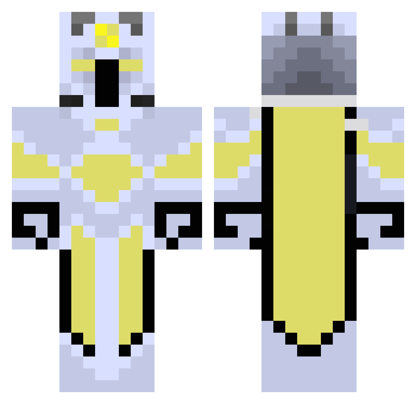 Herogamer2020 Minecraft skin, front and back view