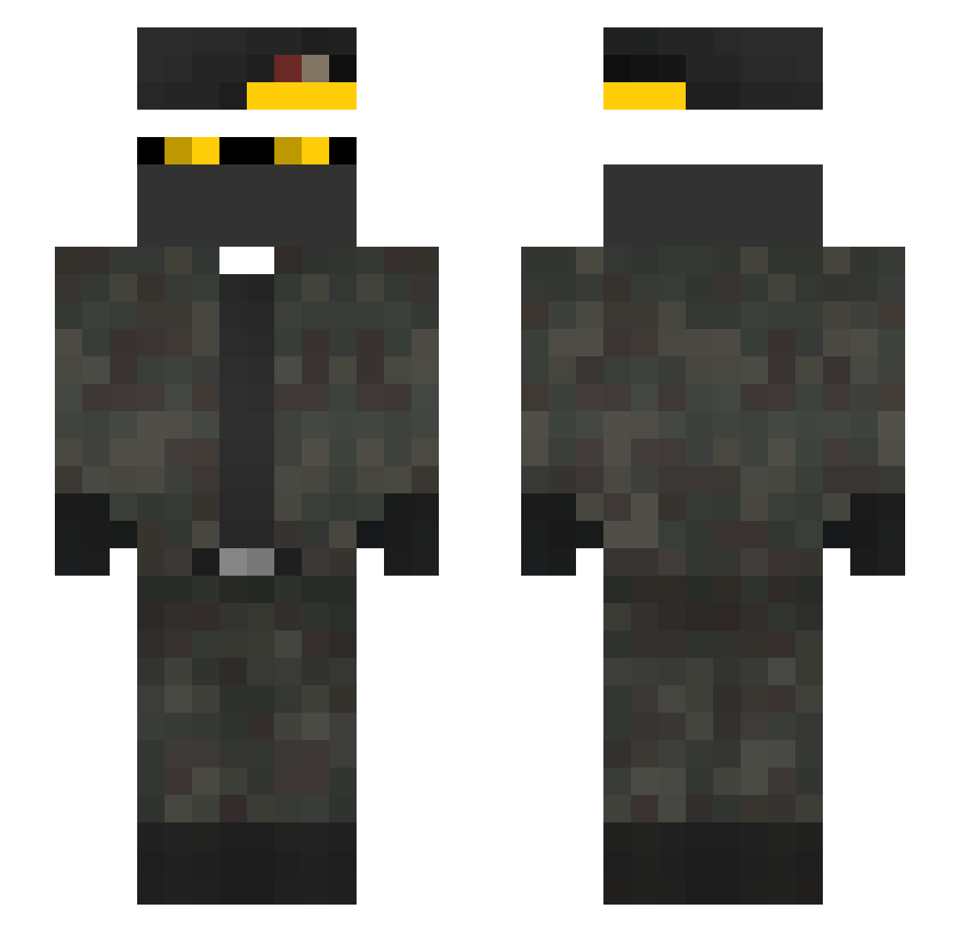 frJorge Minecraft skin, front and back view