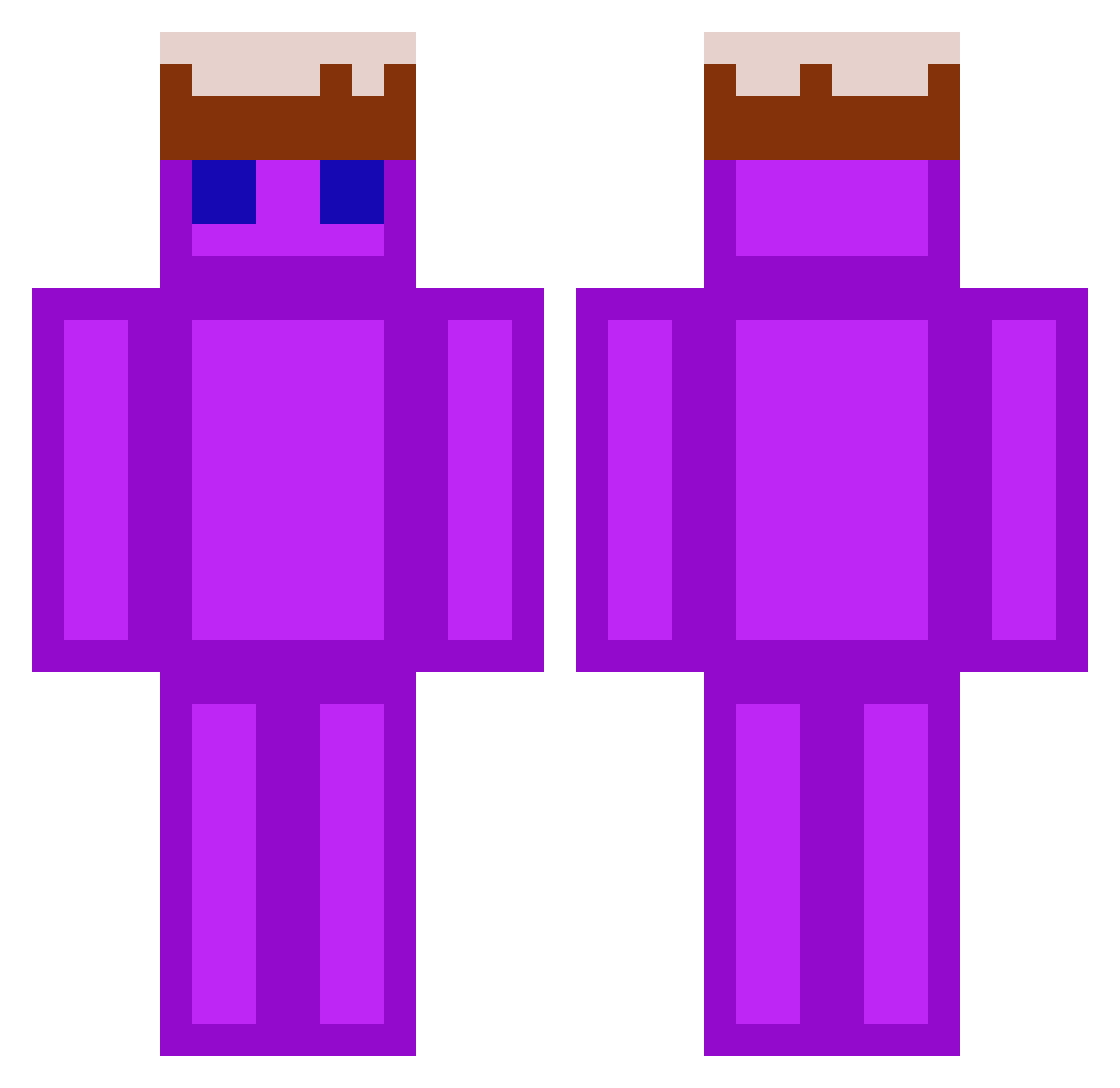 ChinoL02 Minecraft skin, front and back view