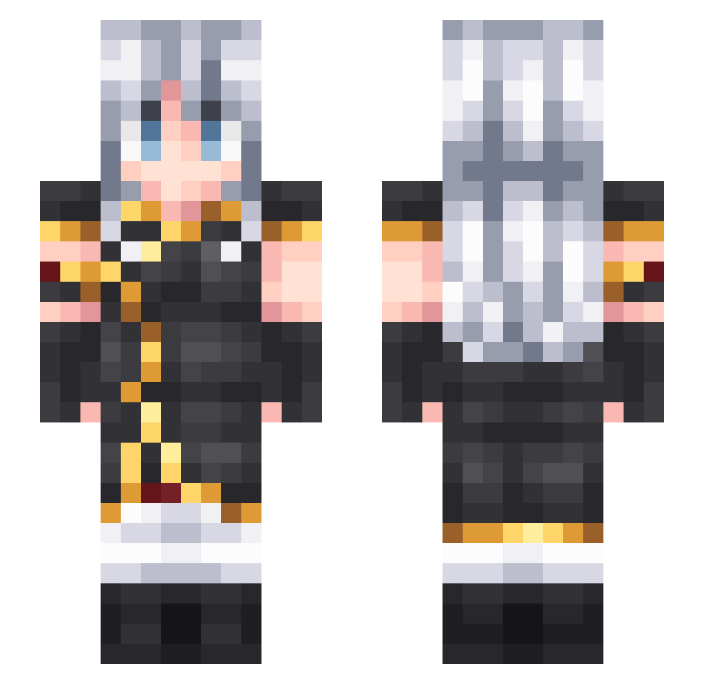 Ge_zi_gu Minecraft skin, front and back view