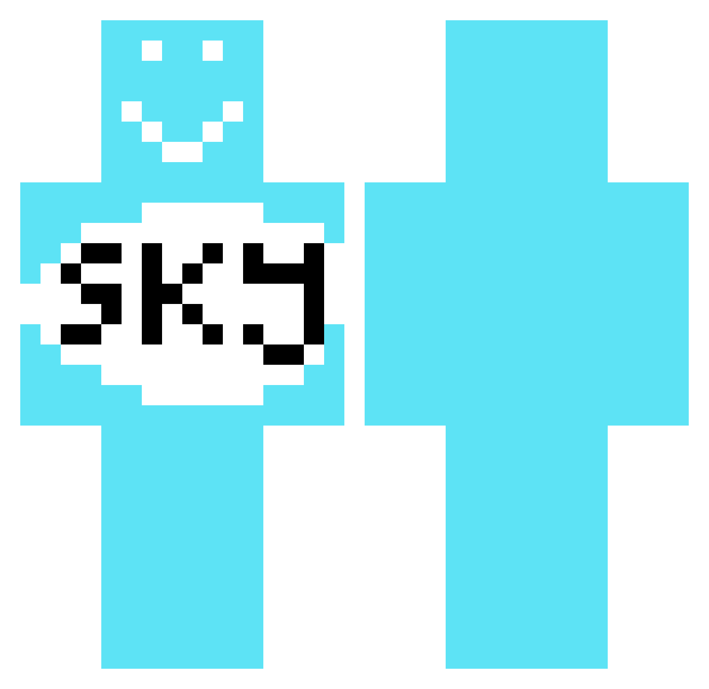 Craft_land Minecraft skin, front and back view