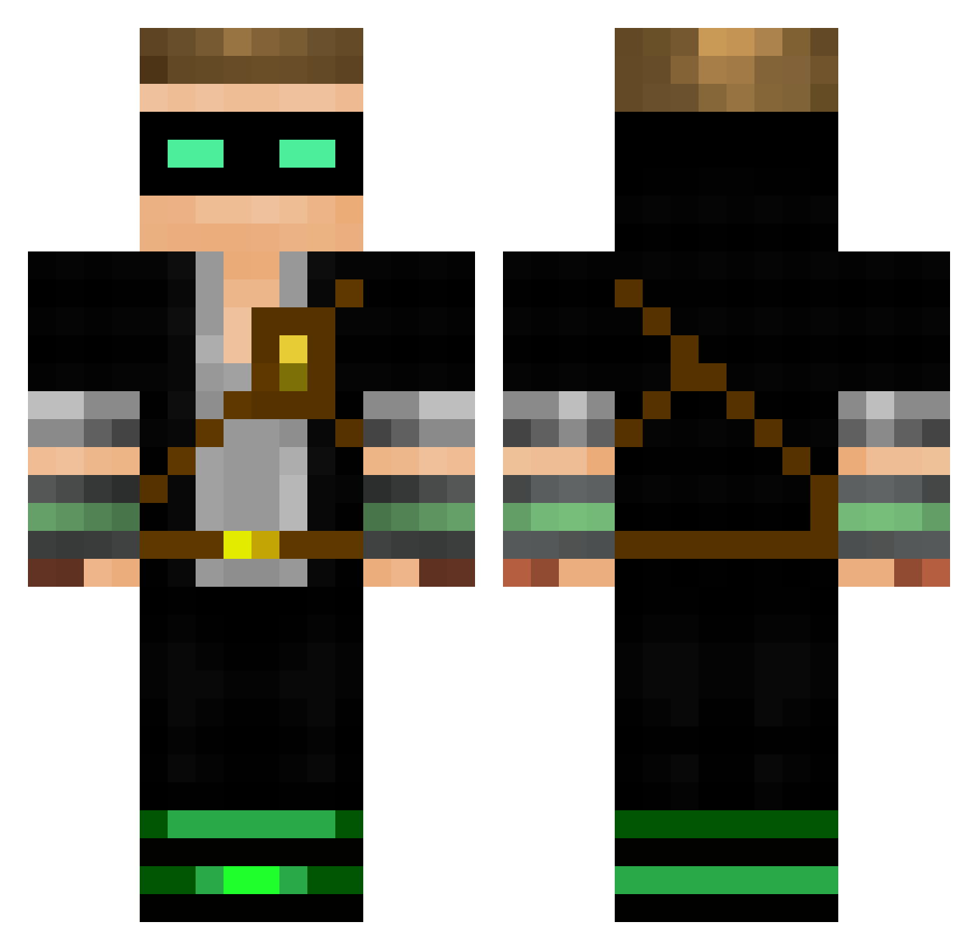 SeenMachan Minecraft skin, front and back view