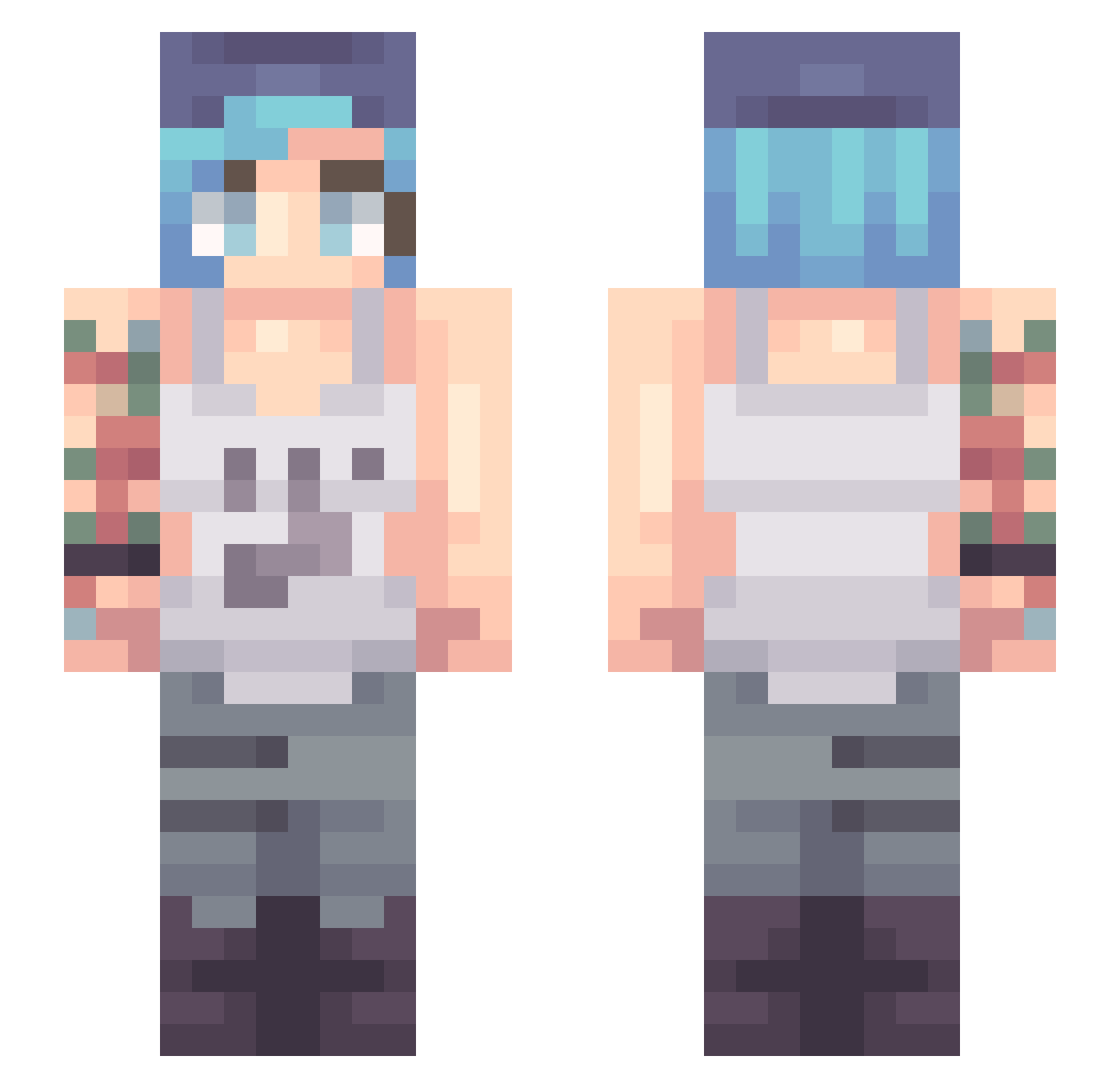 junooowo Minecraft skin, front and back view