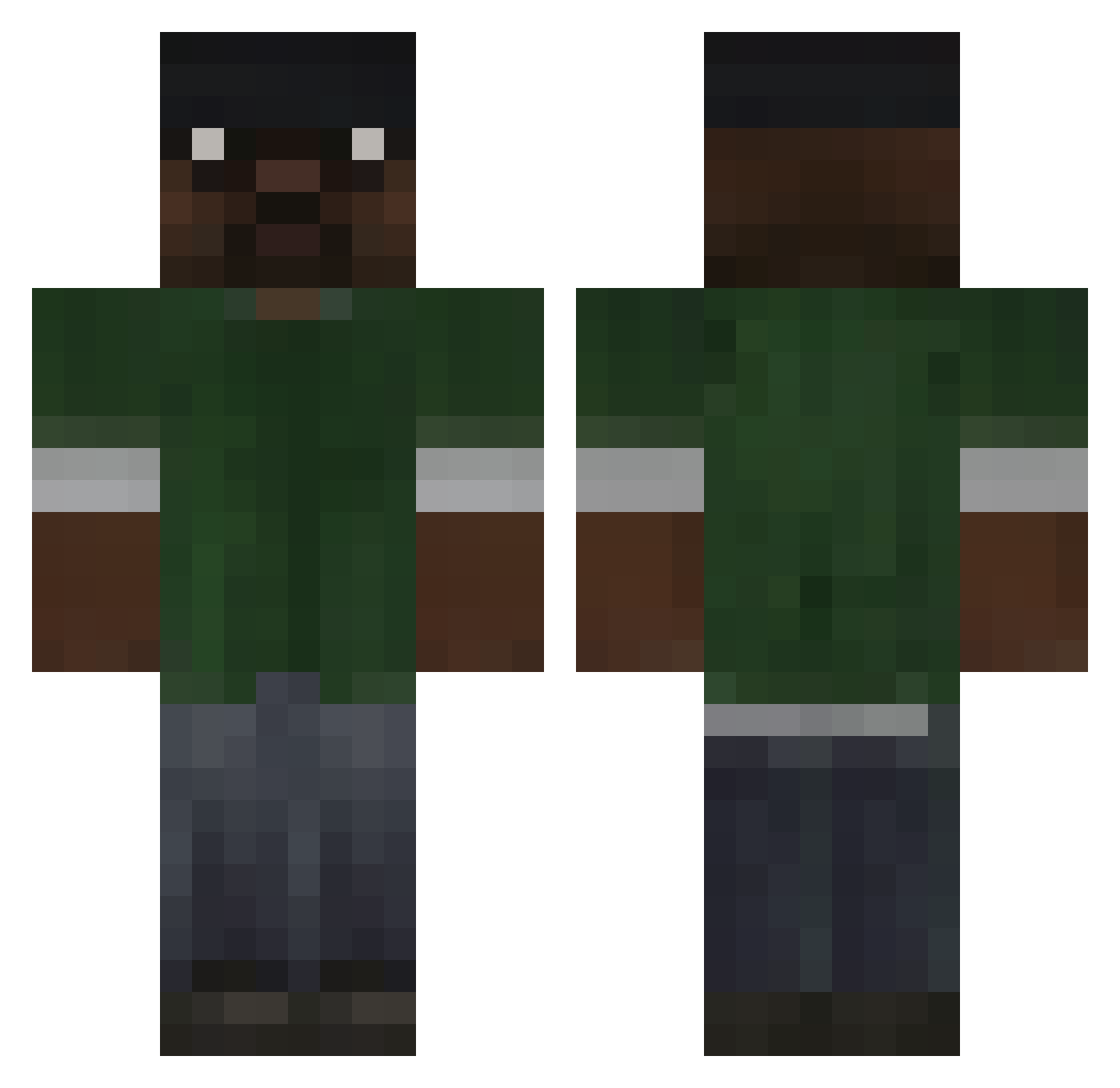 Bigsmoke2003 Minecraft skin, front and back view