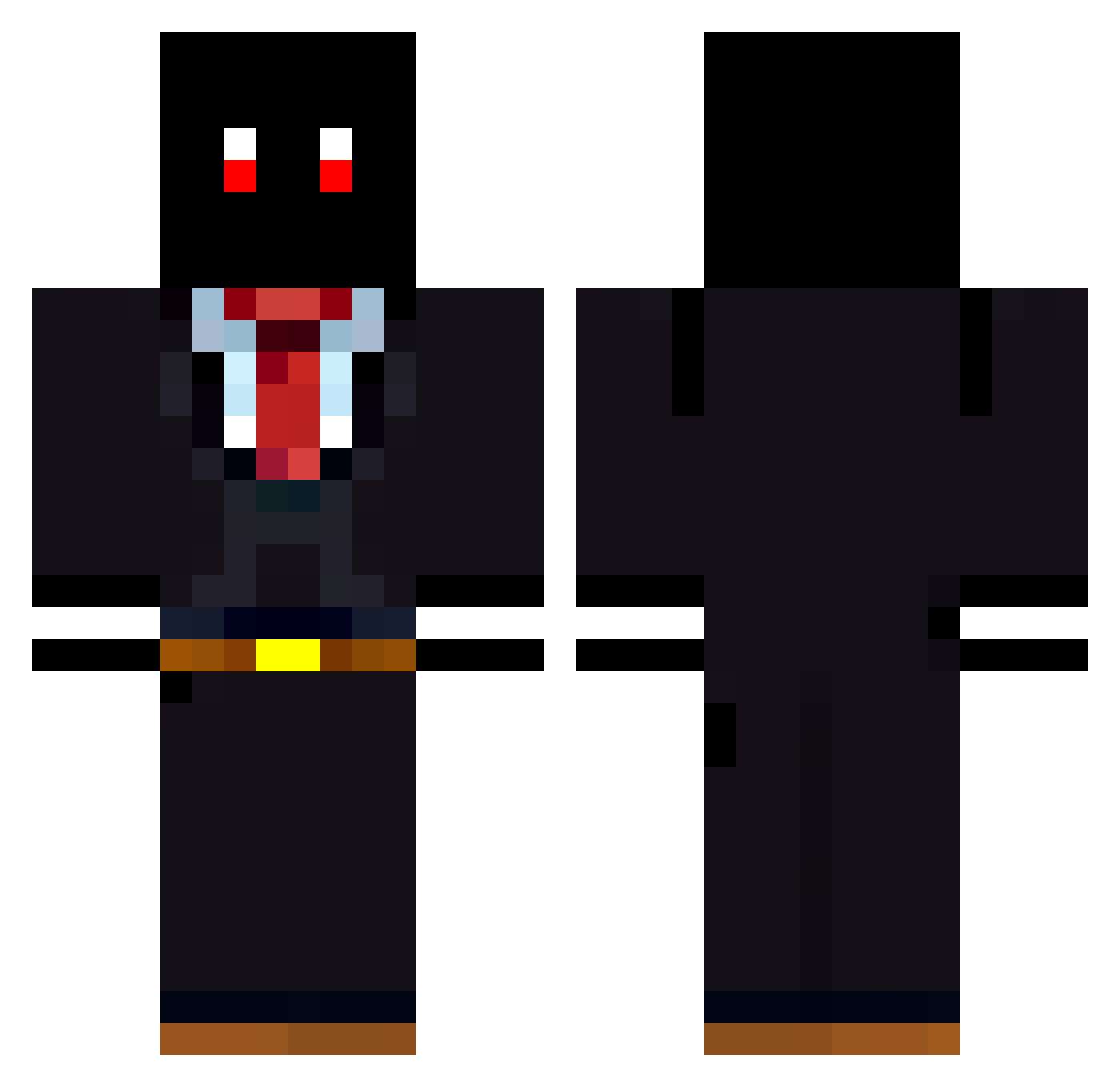 Bartek186666 Minecraft skin, front and back view