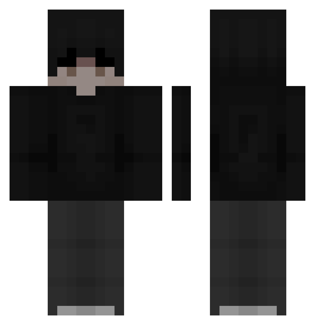 oqzh Minecraft skin, front and back view
