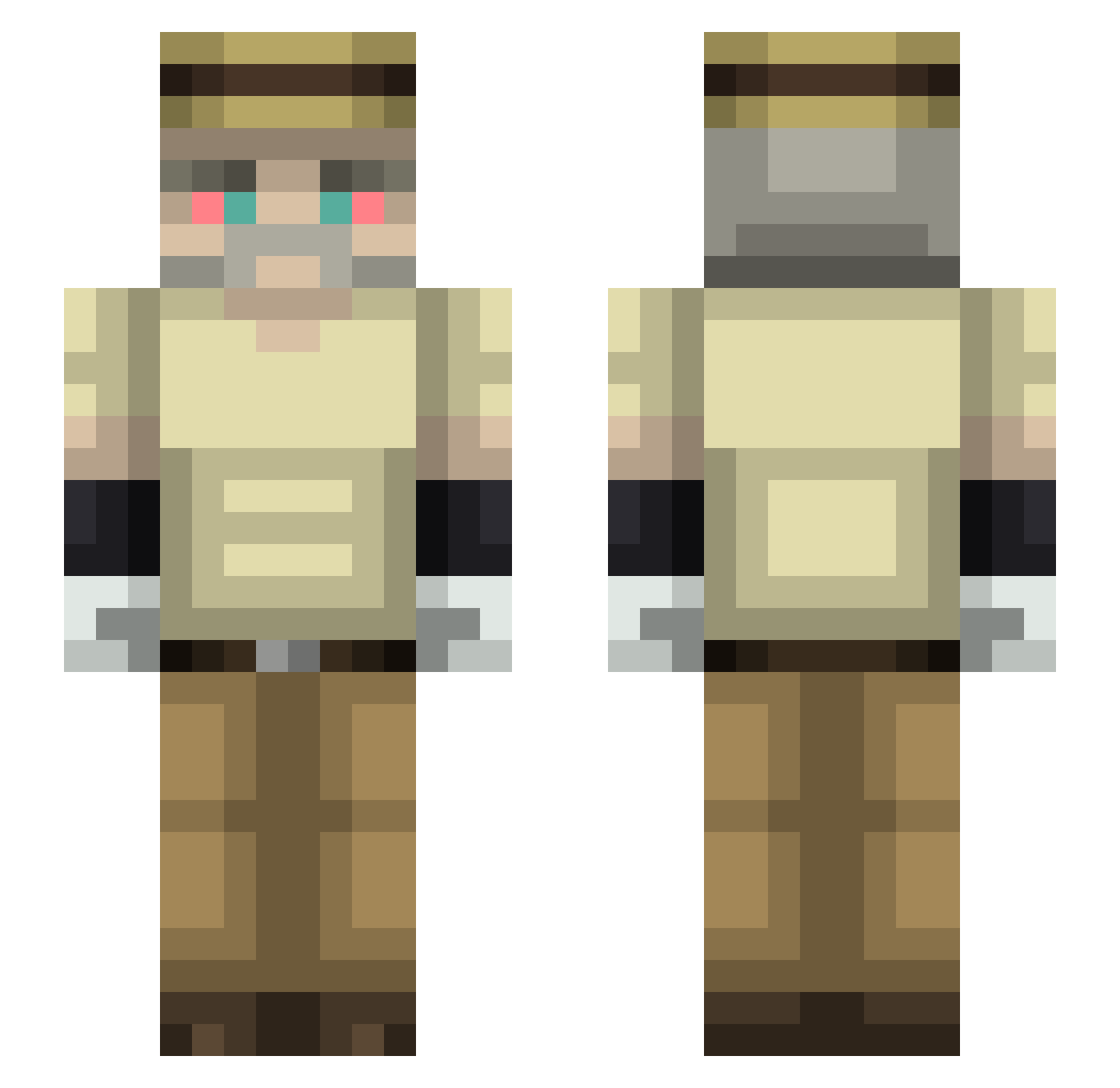 zenith_the_proto Minecraft skin, front and back view