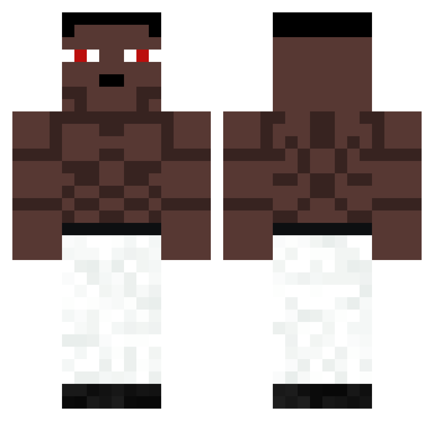 kevlar64 Minecraft skin, front and back view