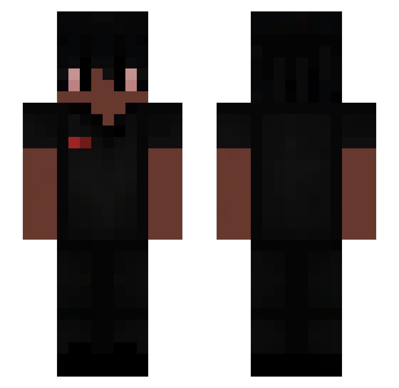 overdoused Minecraft skin, front and back view