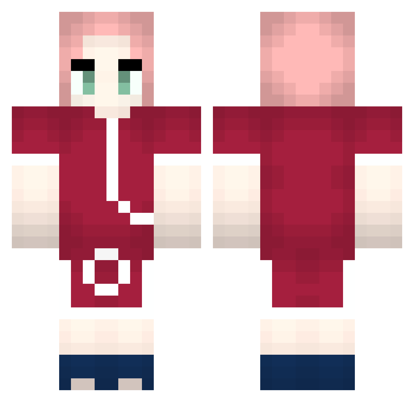 Rubsintaor Minecraft skin, front and back view
