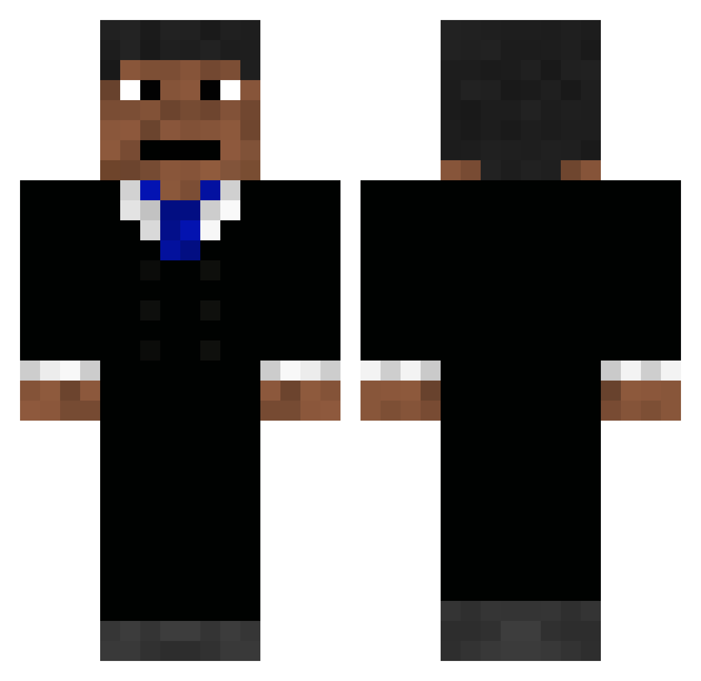 Sicker Minecraft skin, front and back view