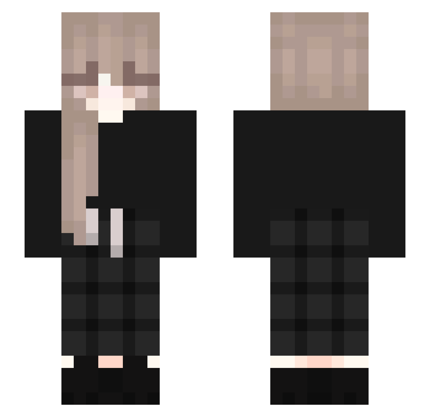 Narikoterra Minecraft skin, front and back view
