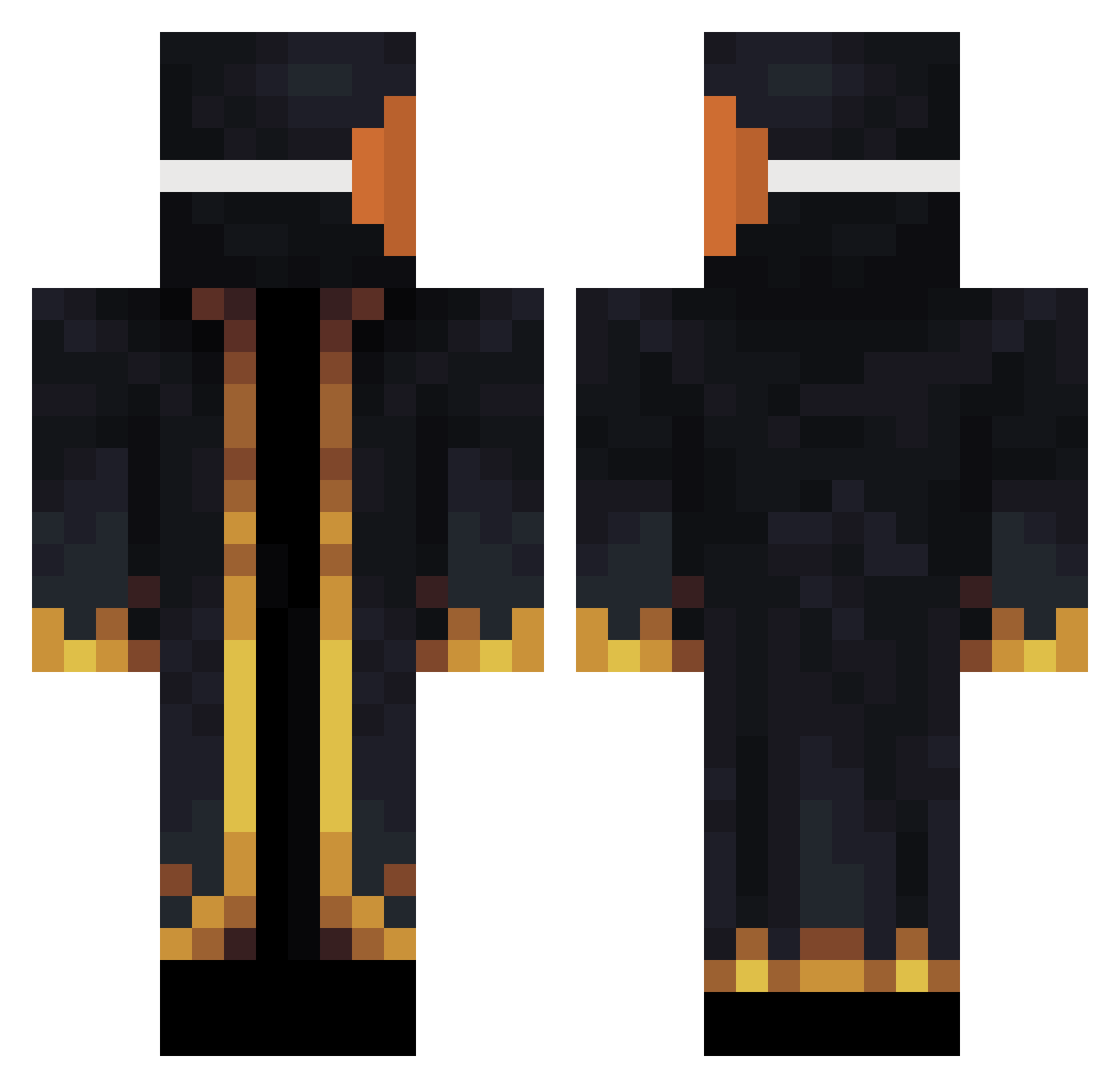 Kartoffelllll Minecraft skin, front and back view