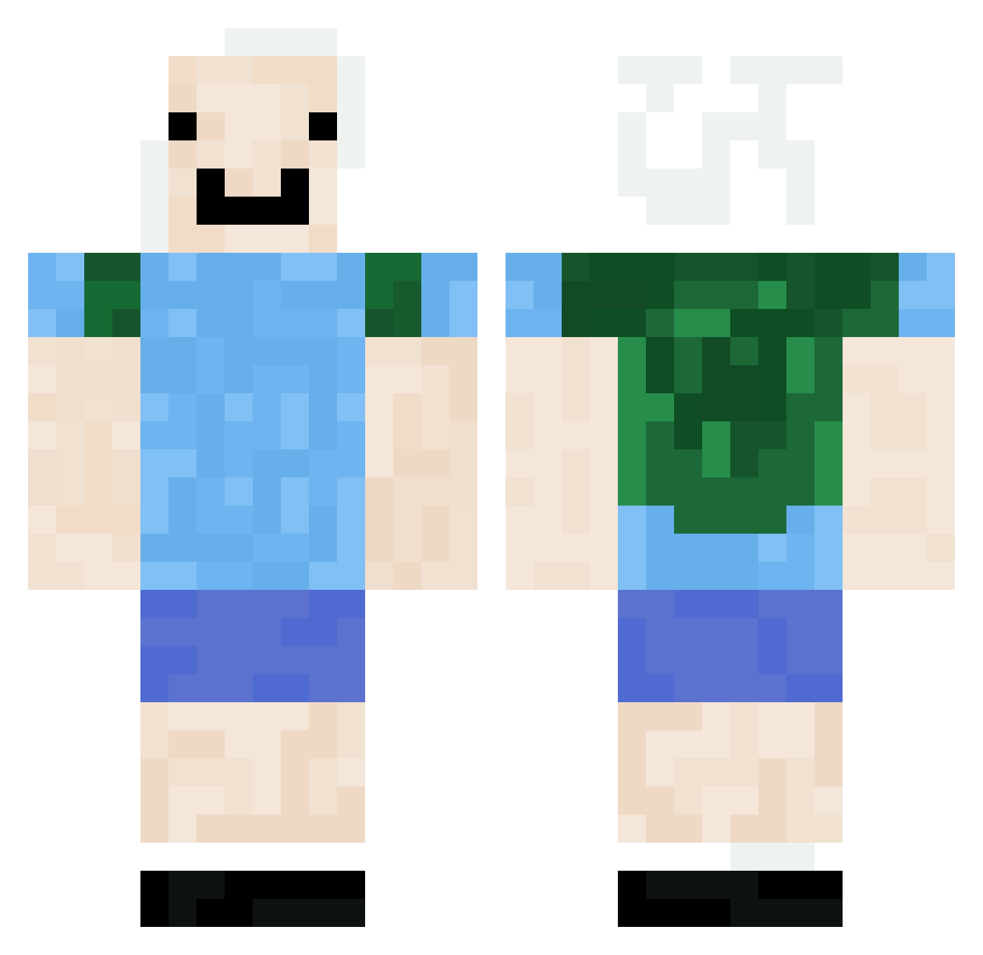 KanelKagen Minecraft skin, front and back view