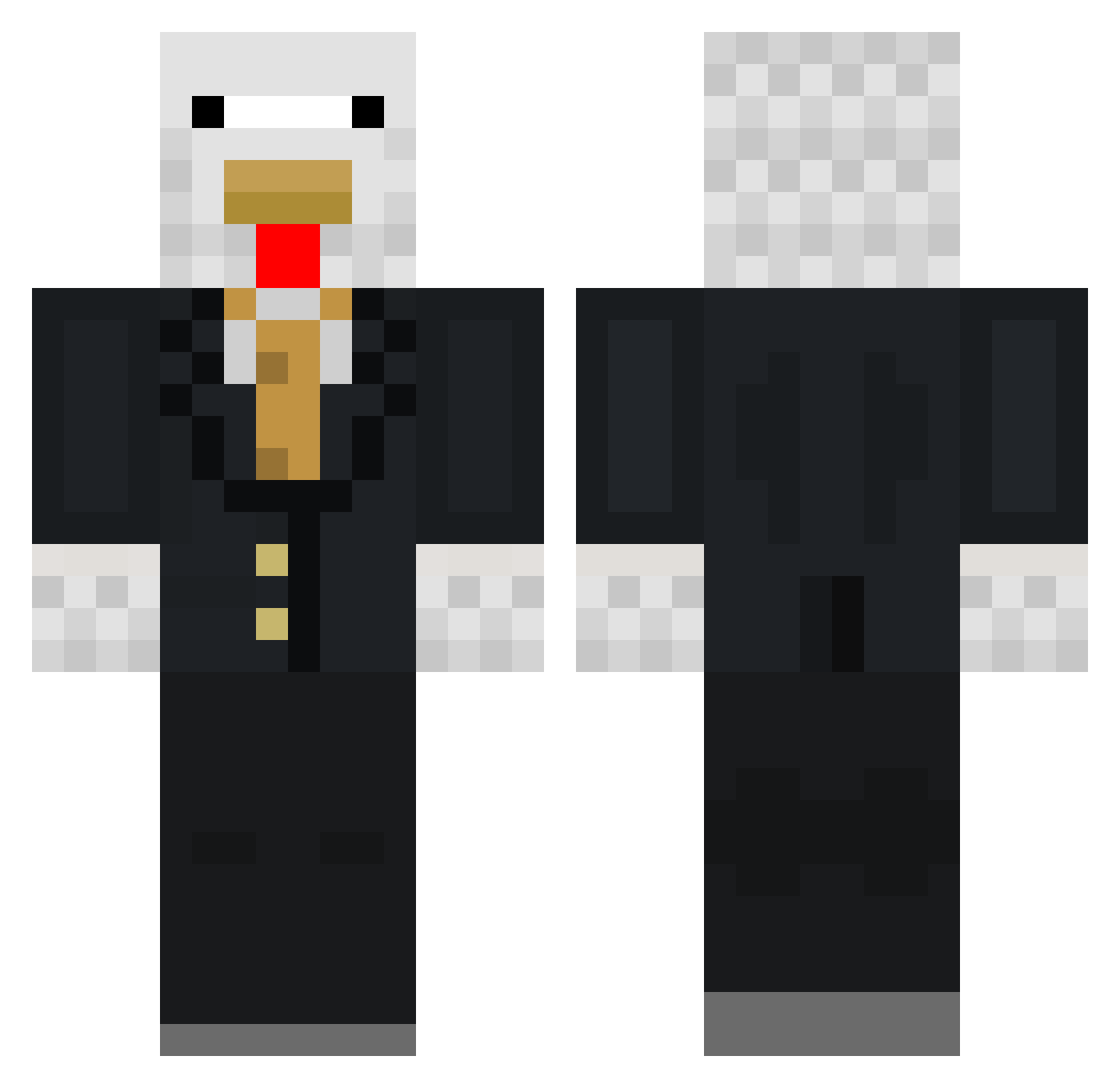 jkjuan Minecraft skin, front and back view