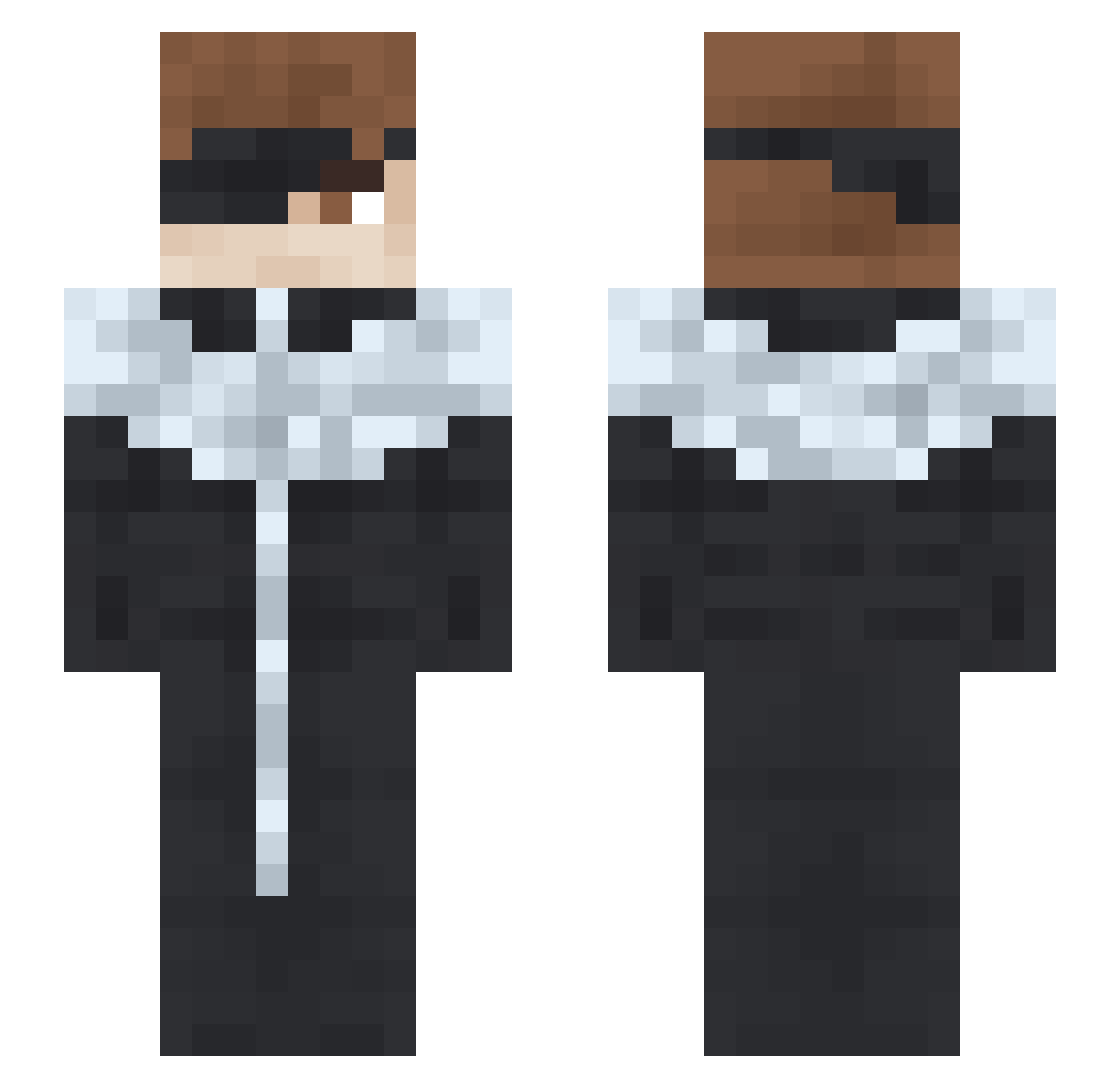 FlorydaFacet Minecraft skin, front and back view