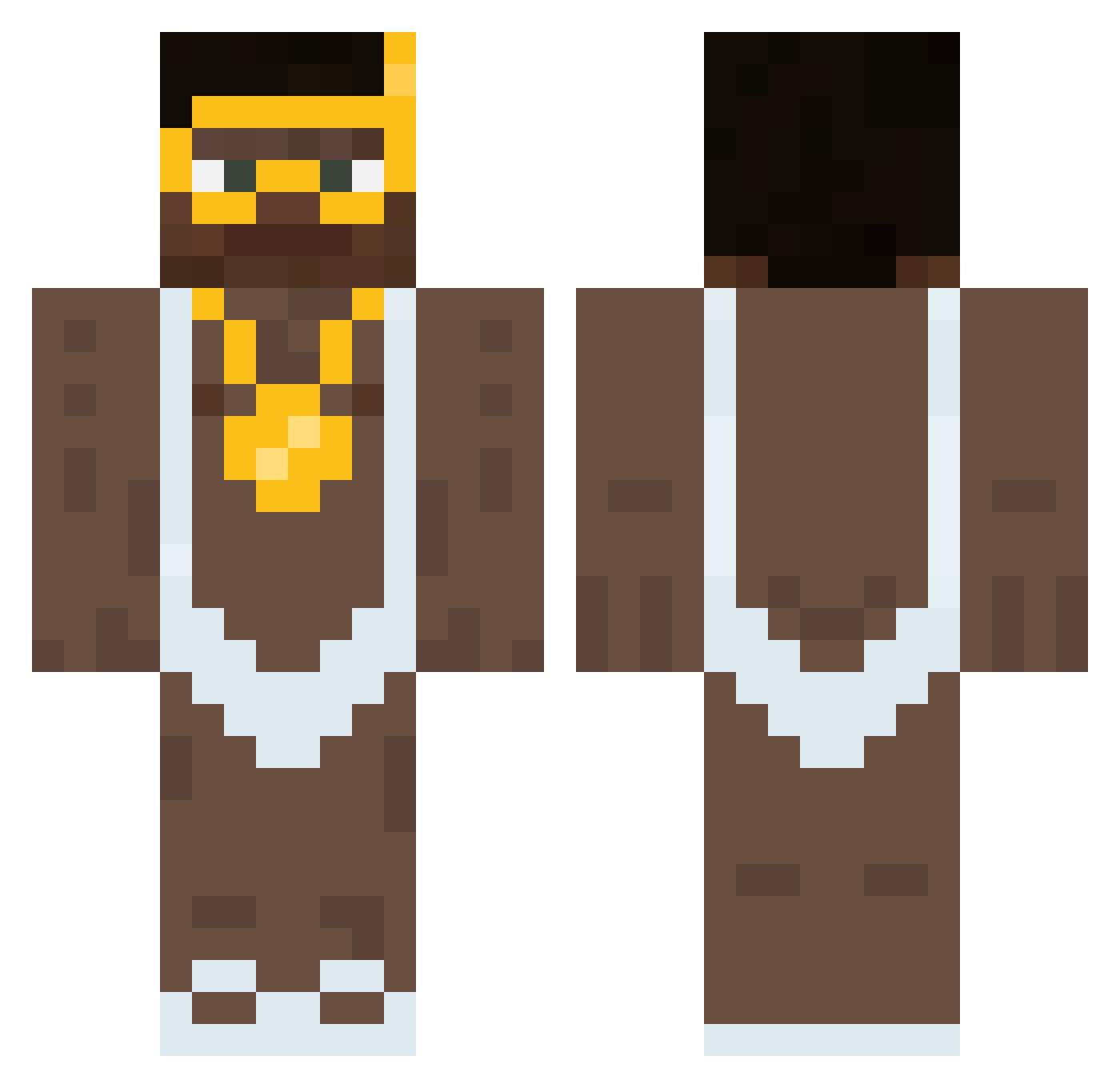 Tedmr Minecraft skin, front and back view