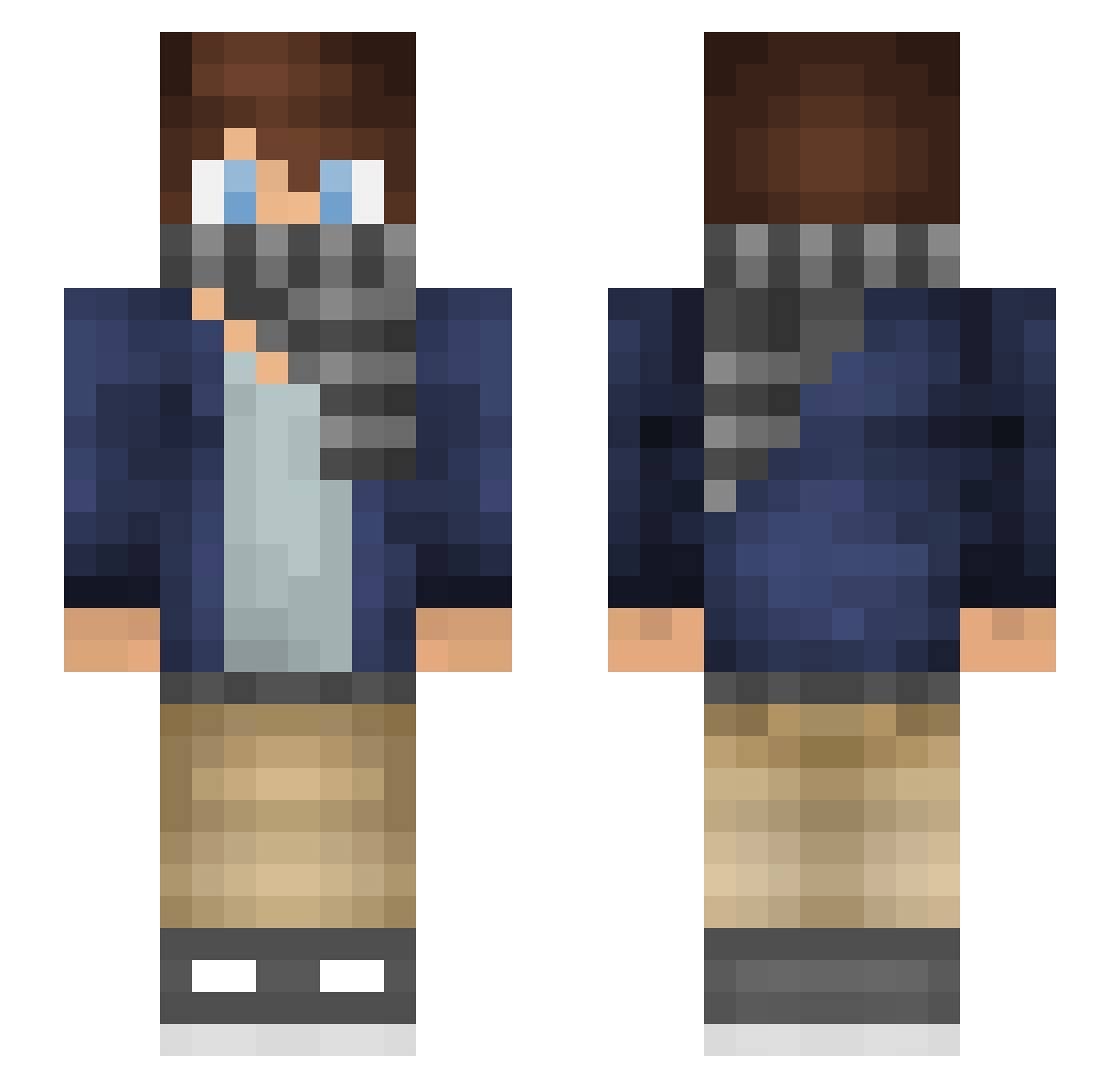 Zonners1000 Minecraft skin, front and back view