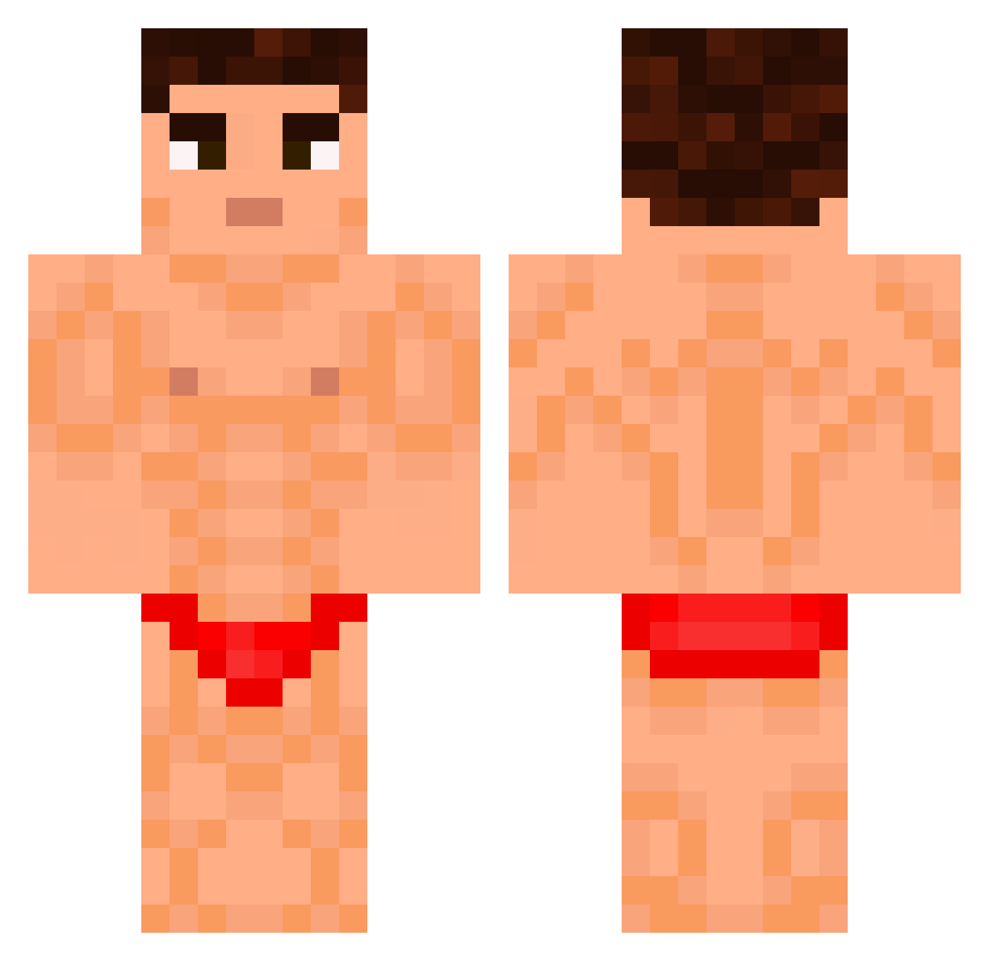 Chronogram Minecraft skin, front and back view
