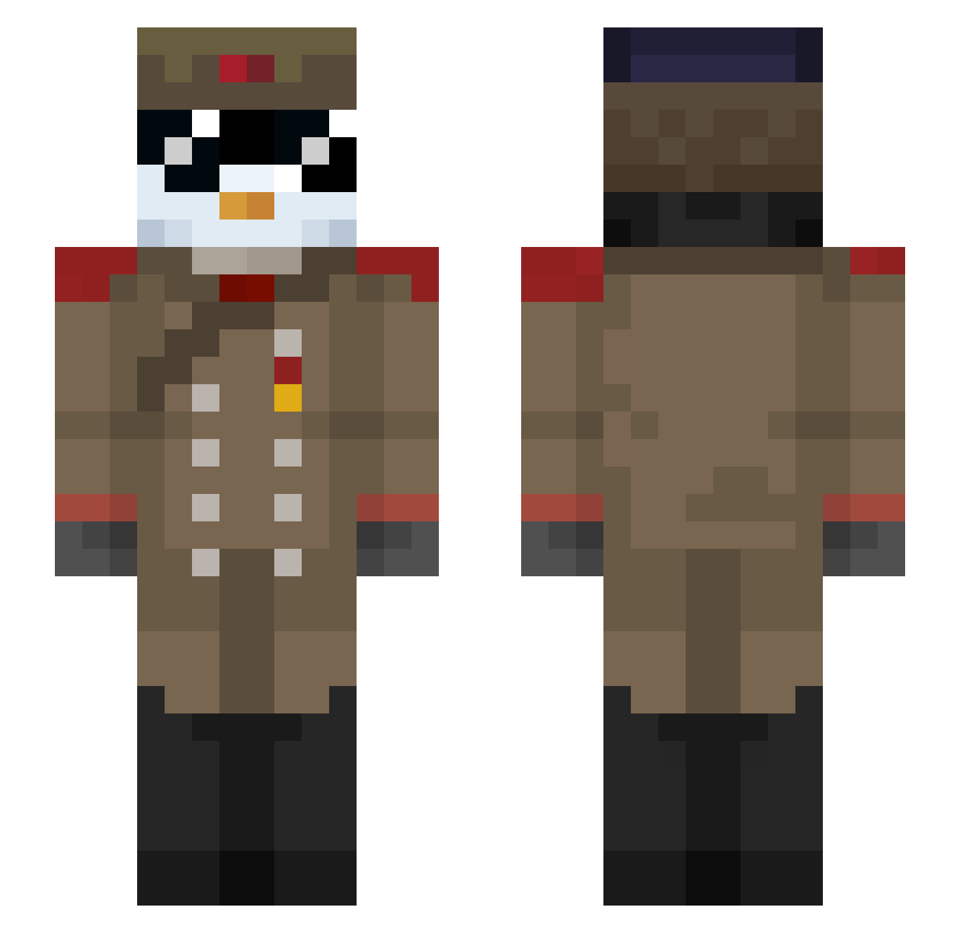 dragondario9 Minecraft skin, front and back view