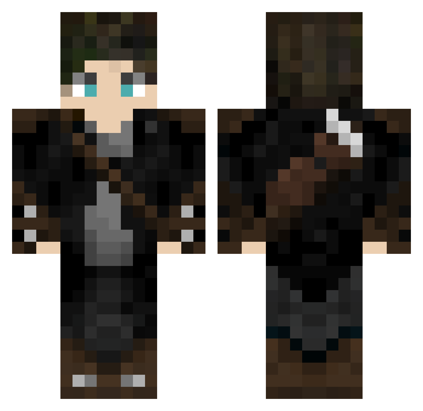 VirIX0 Minecraft skin, front and back view