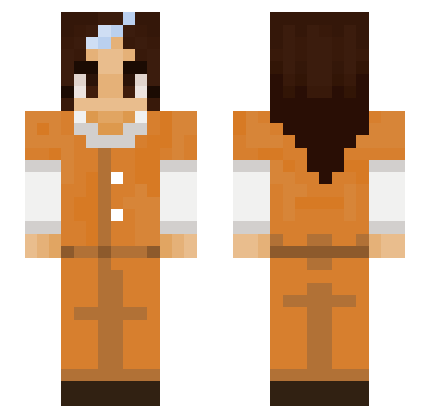 mightysese Minecraft skin, front and back view