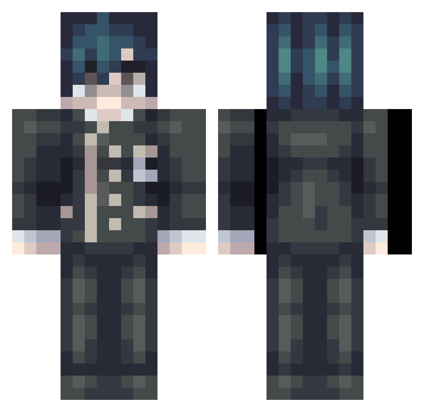 amelieloulou Minecraft skin, front and back view