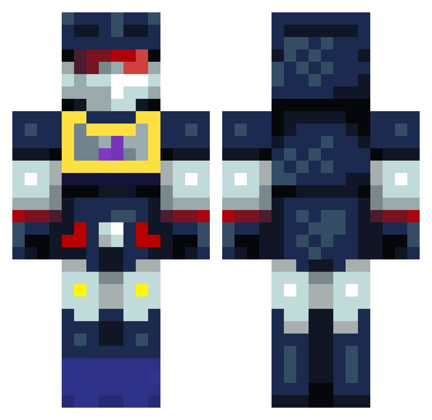 SWIFTBLAZE09 Minecraft skin, front and back view