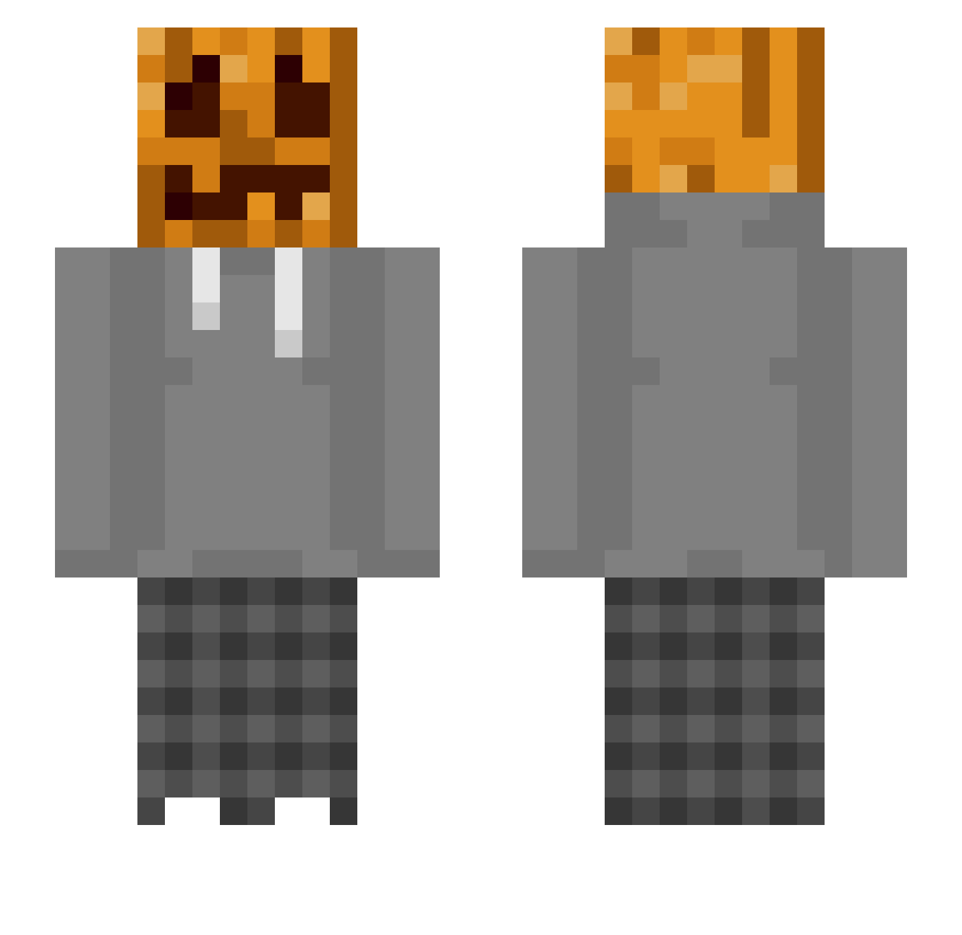 amarviii Minecraft skin, front and back view