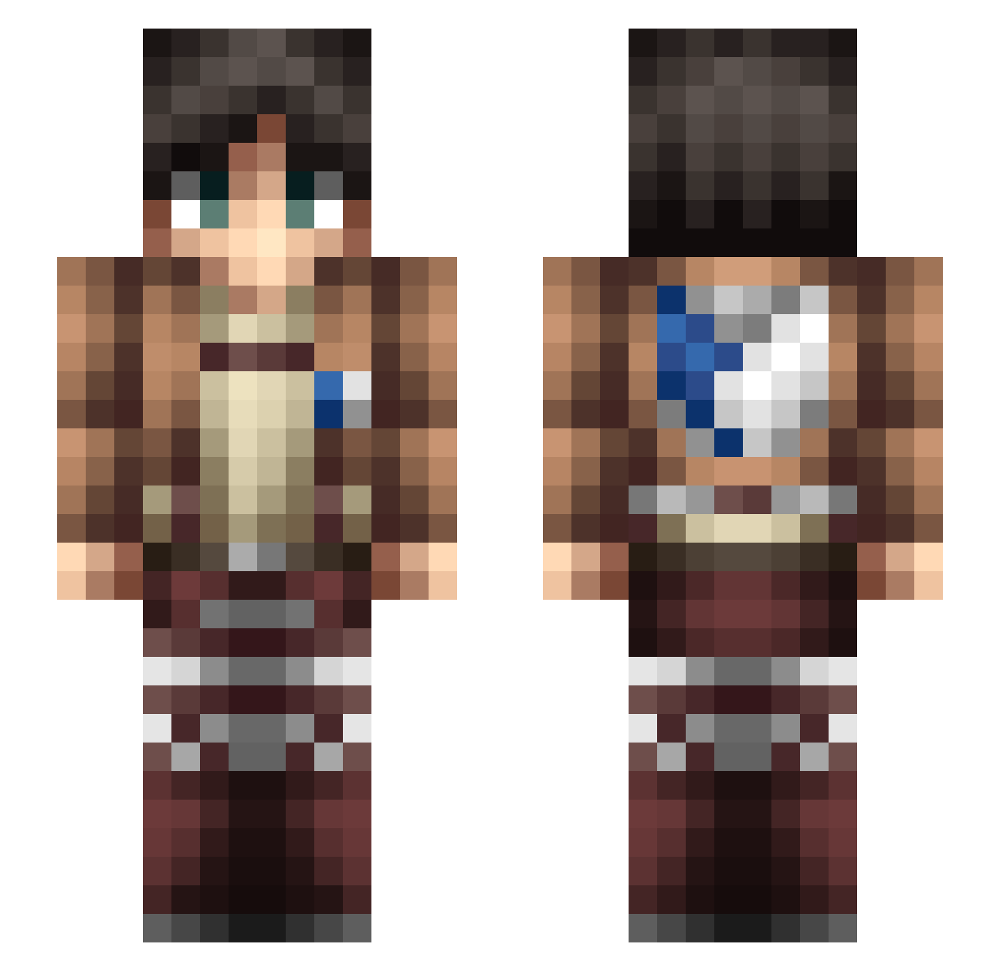 SmurfyPlant Minecraft skin, front and back view
