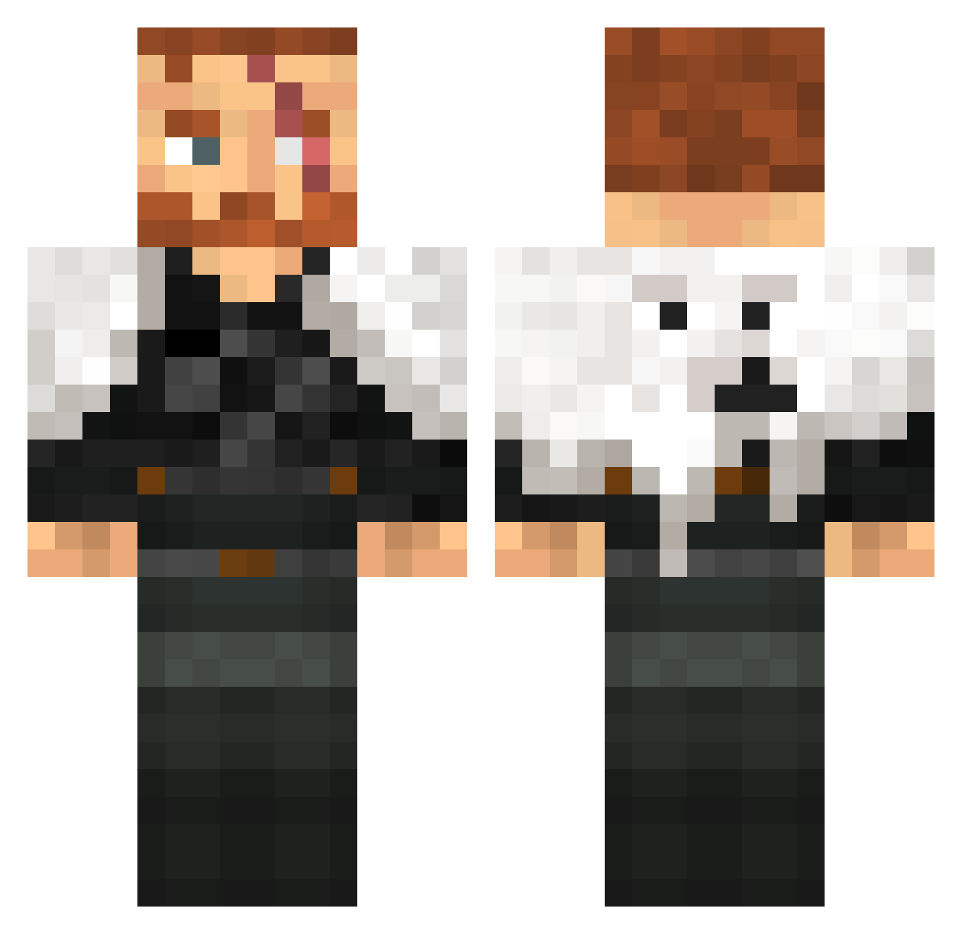 Alex_Nelstrumure Minecraft skin, front and back view