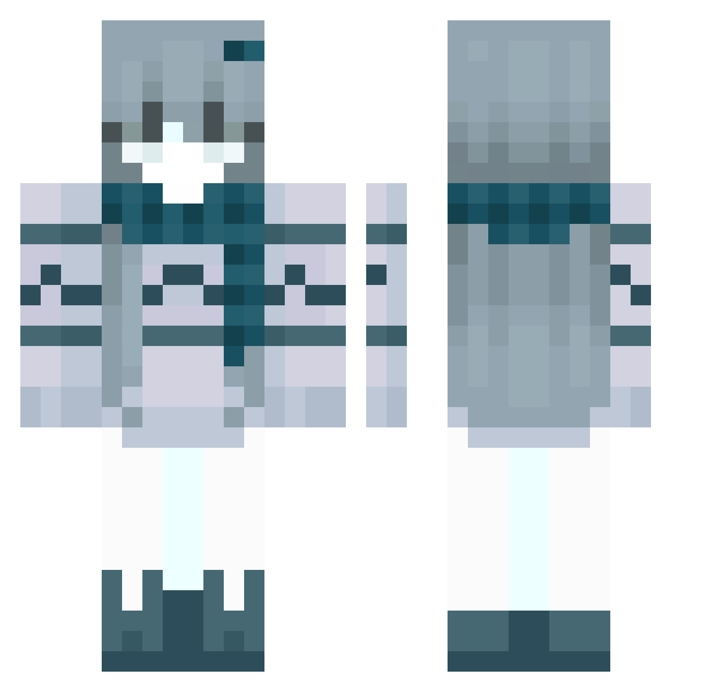 Crystallizedlion Minecraft skin, front and back view