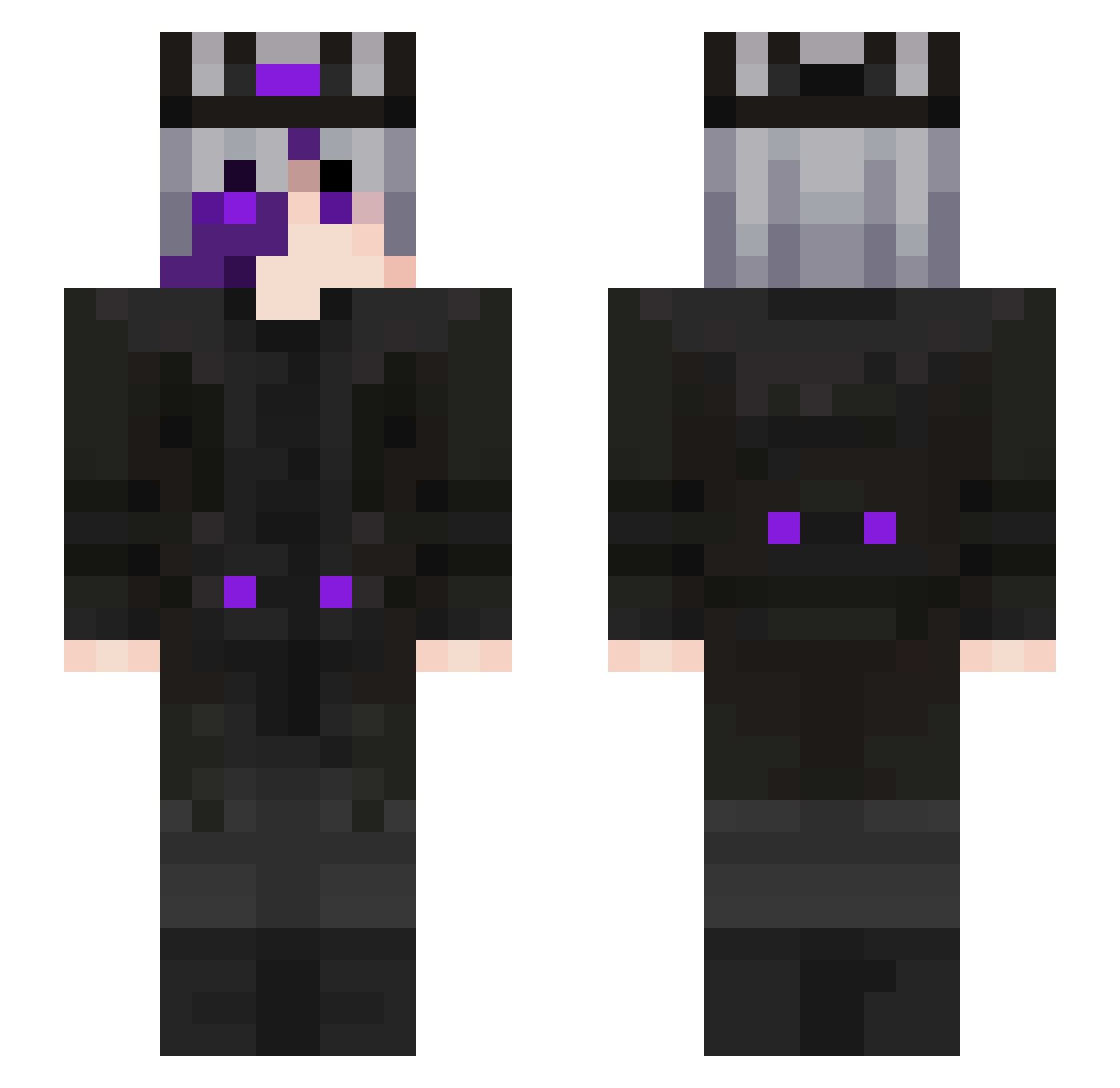C0sm1c__ Minecraft skin, front and back view