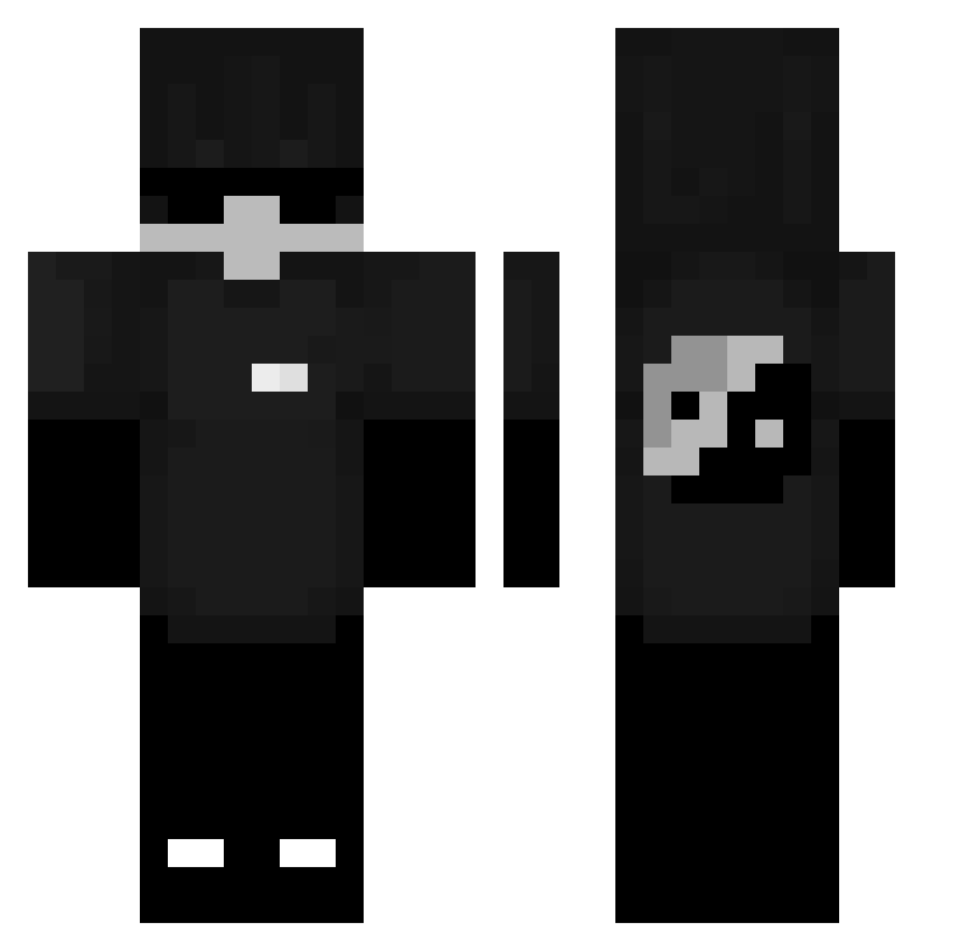 Sammy12341 Minecraft skin, front and back view
