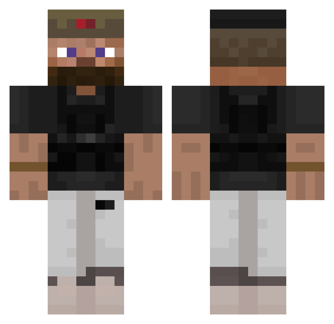 Pereirao_ Minecraft skin, front and back view