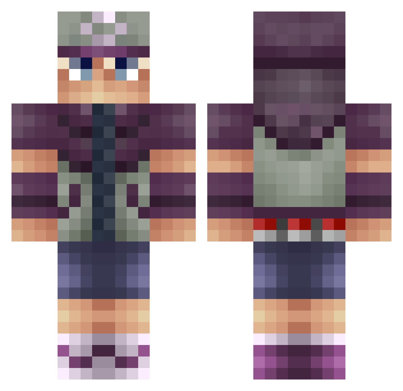 elrich221 Minecraft skin, front and back view