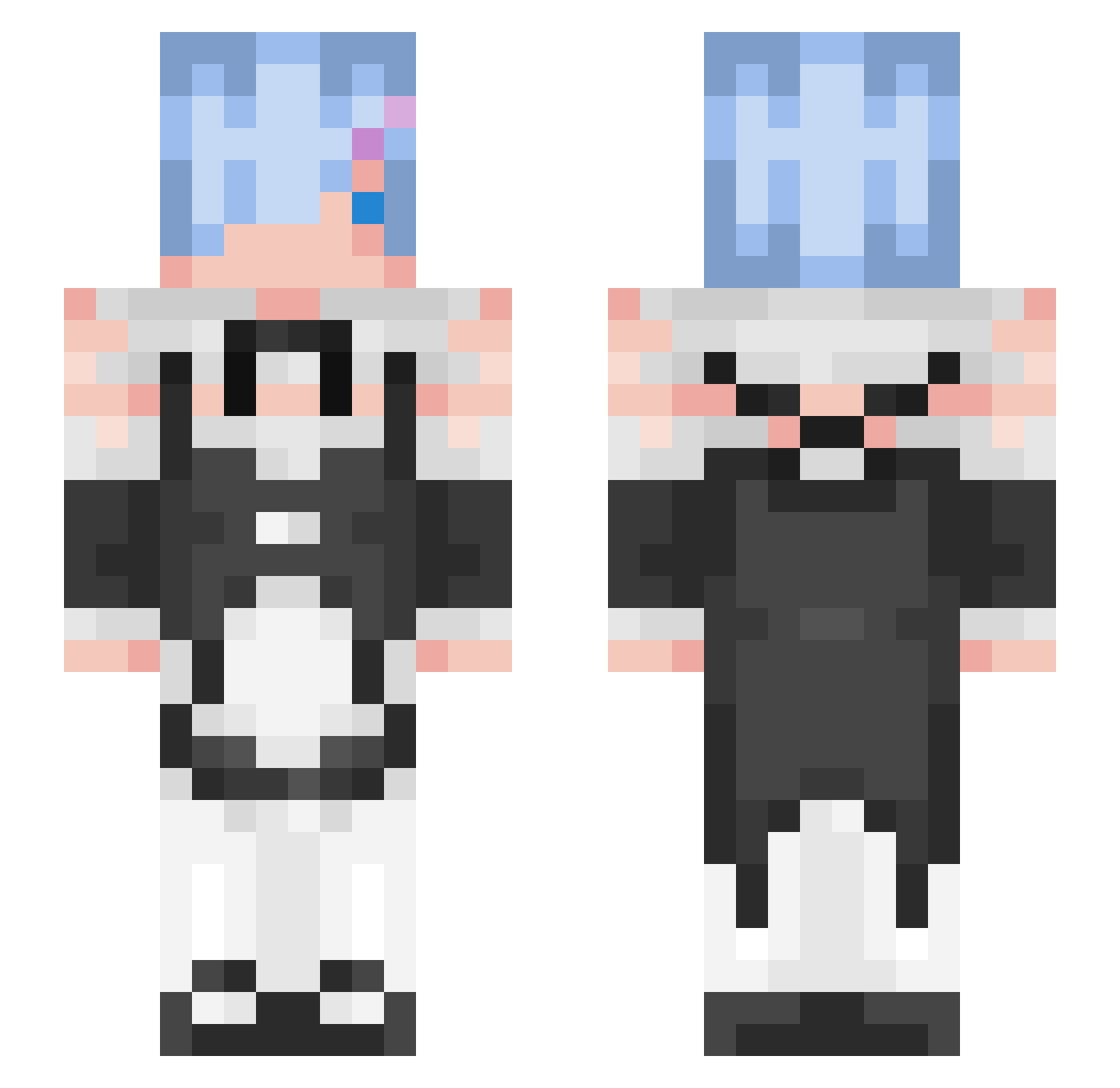 Osukaari Minecraft skin, front and back view