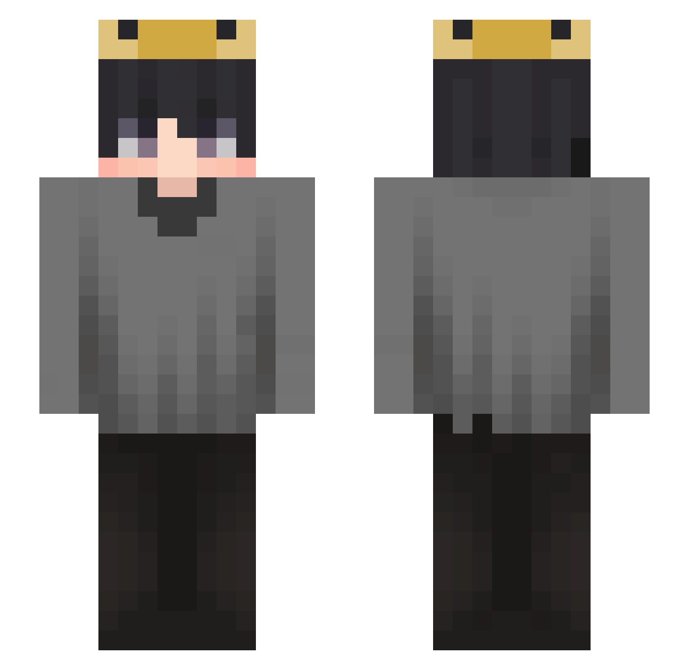 UnBelievable001 Minecraft skin, front and back view
