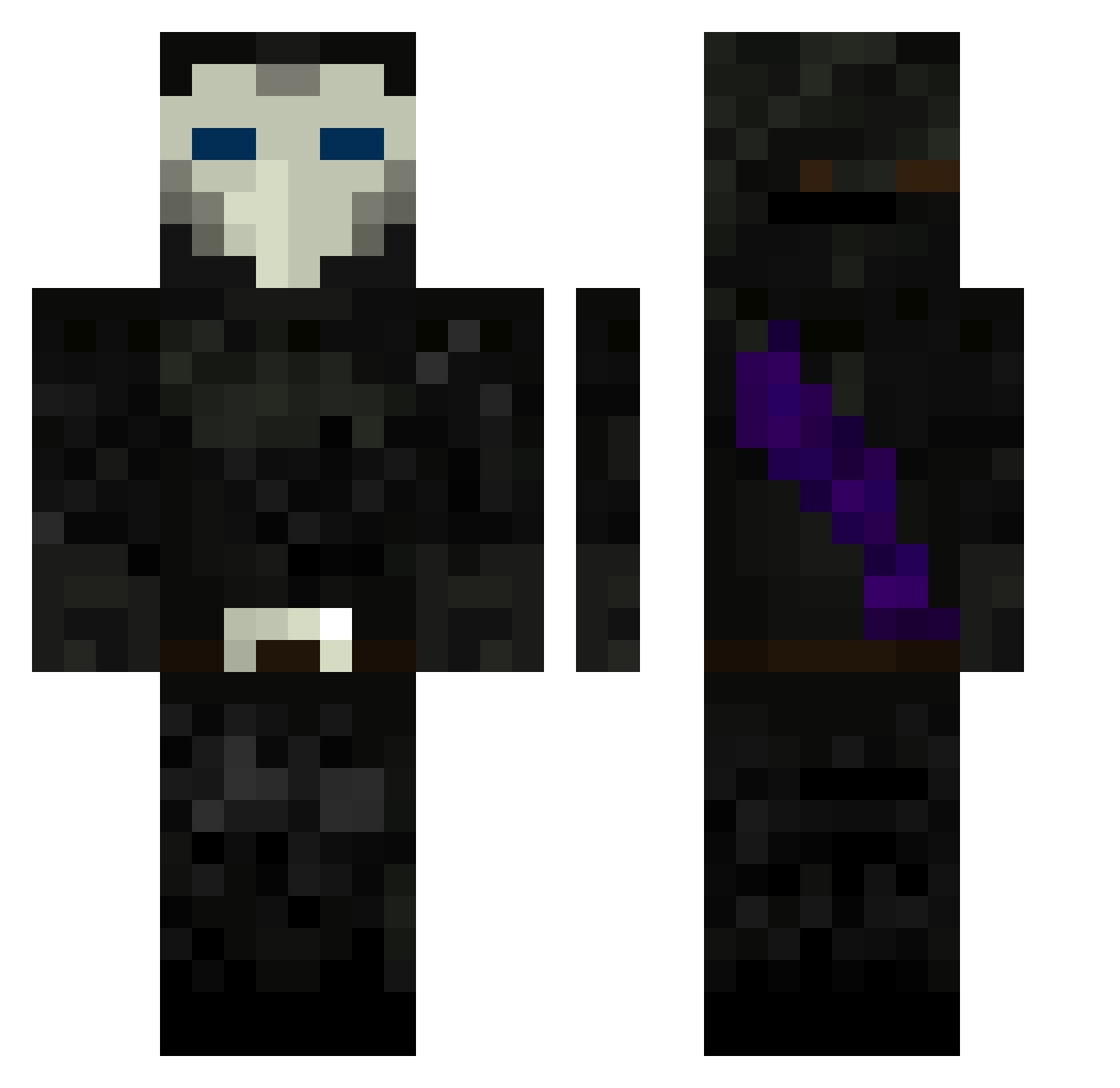 MarkusWXD Minecraft skin, front and back view