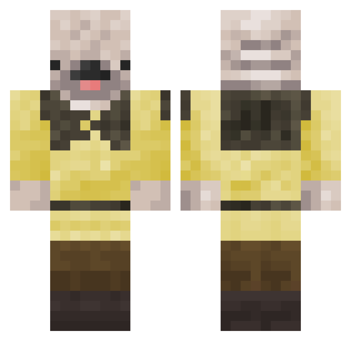 saskiajasminrawr Minecraft skin, front and back view