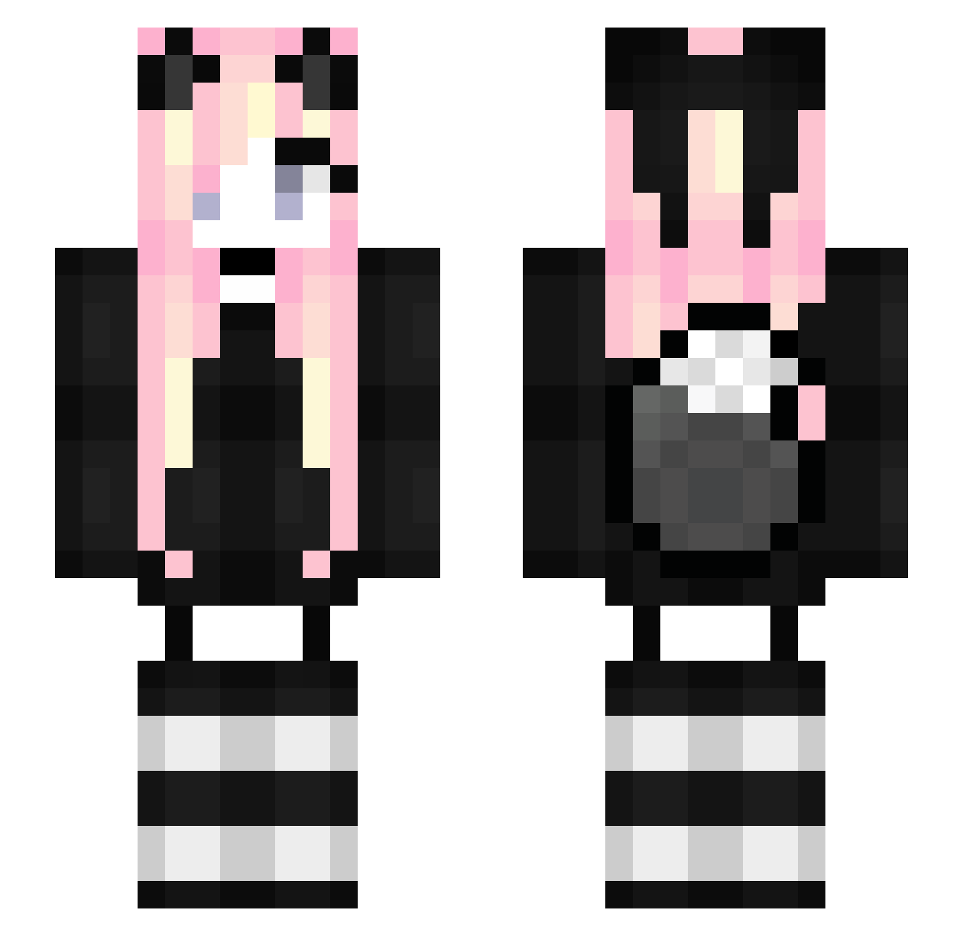 Equipes Minecraft skin, front and back view